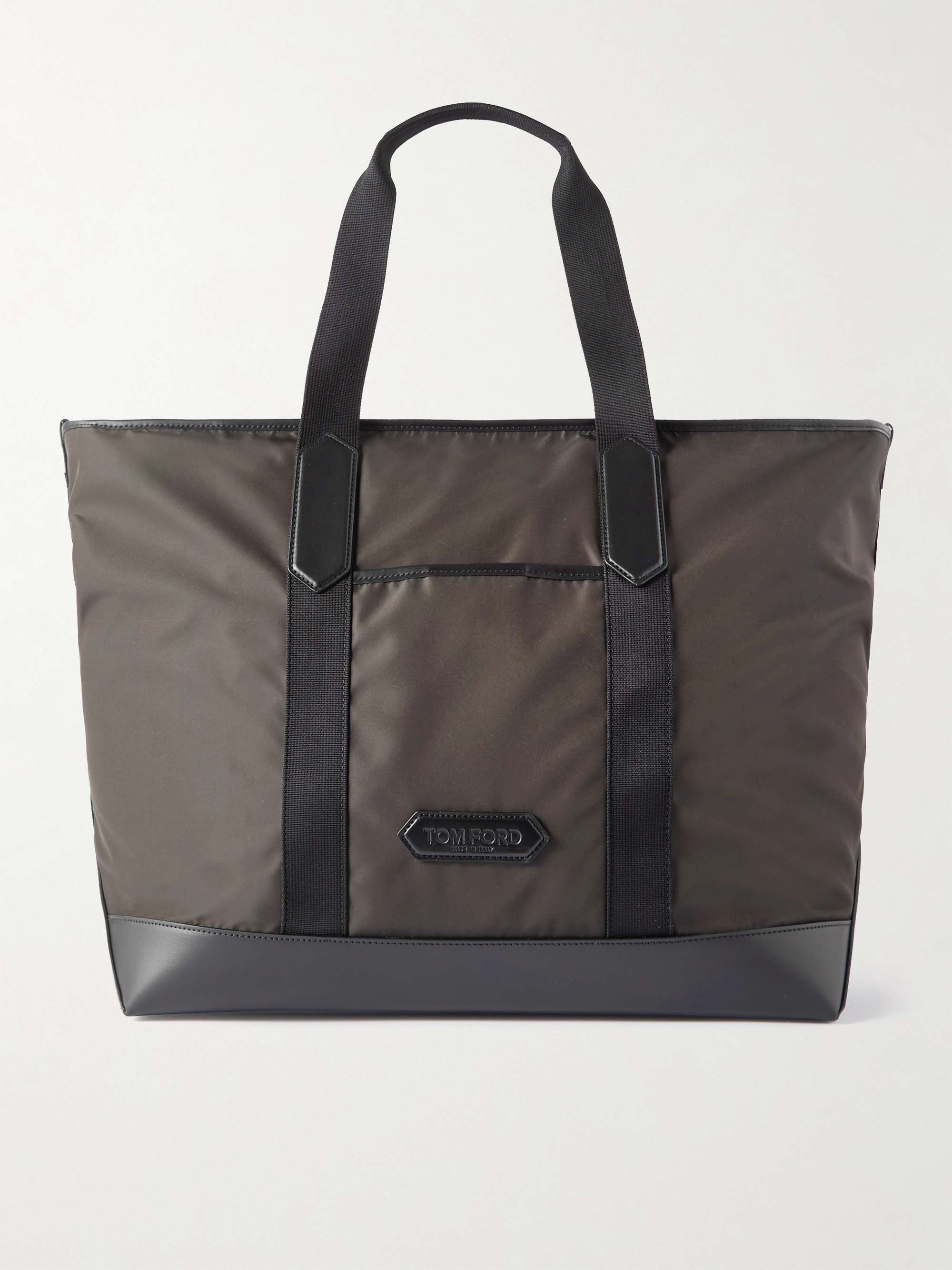 TOM FORD Leather-Trimmed Recycled Nylon Weekend Bag