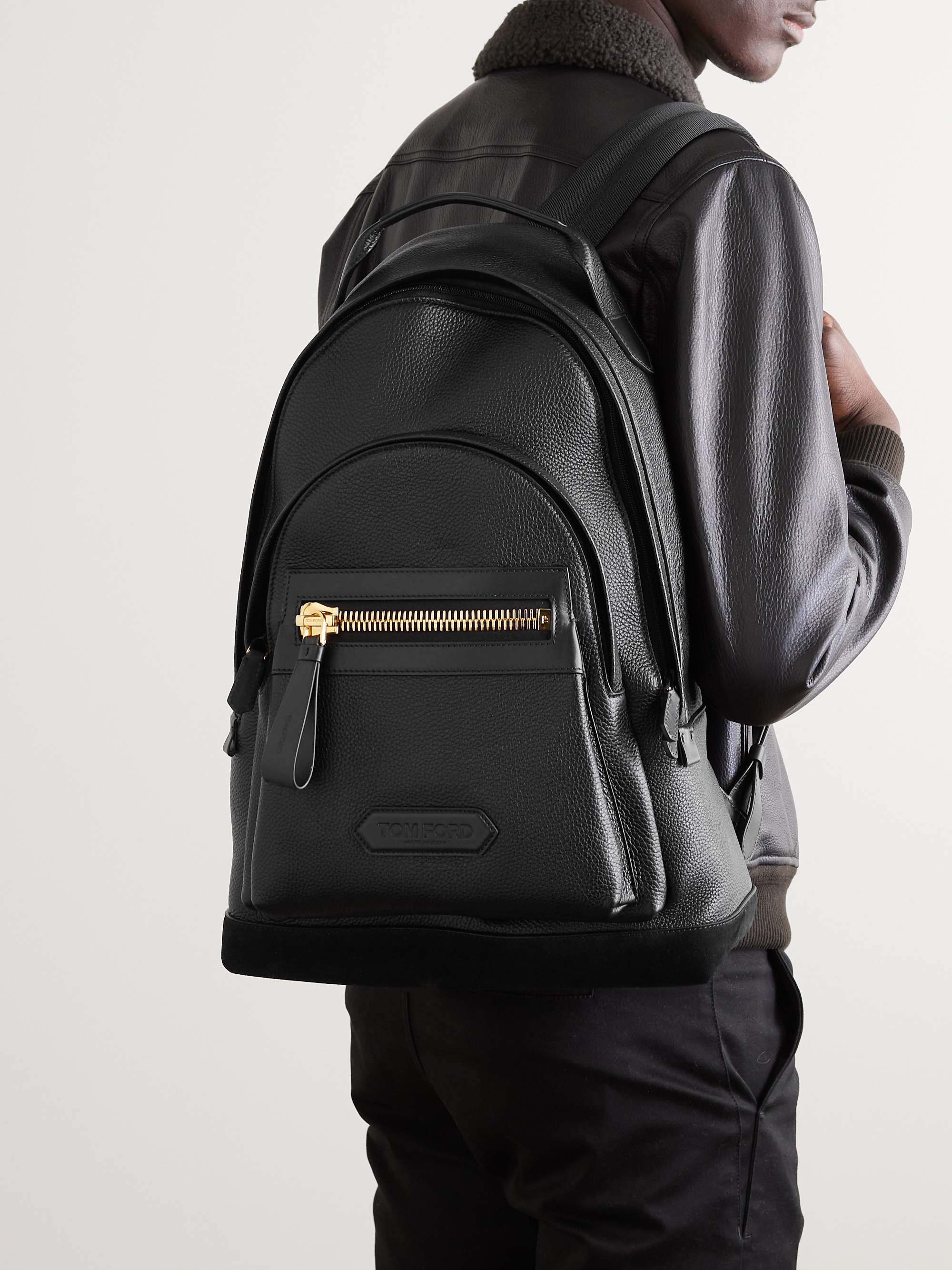 TOM FORD Pebble-Grain Leather Backpack for Men | MR PORTER