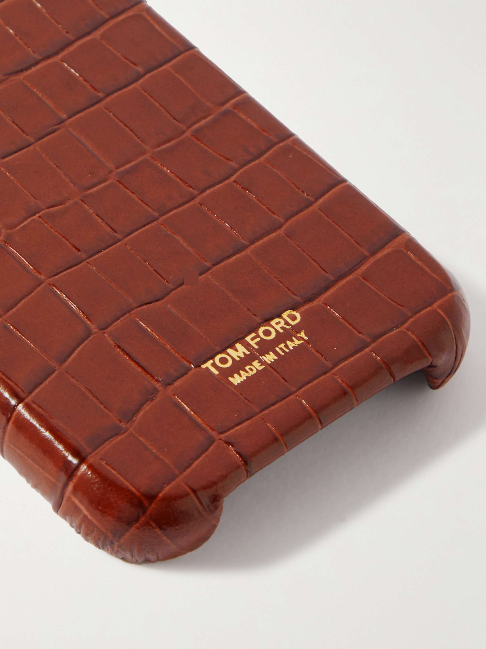 TOM FORD Croc-Effect Leather iPhone 13 Pro Case
