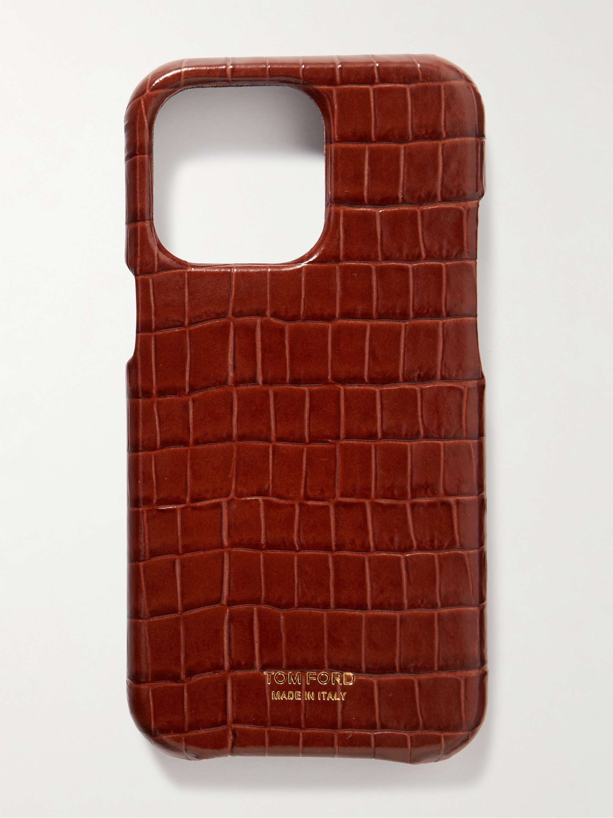 TOM FORD Croc-Effect Leather iPhone 13 Pro Case | MR PORTER