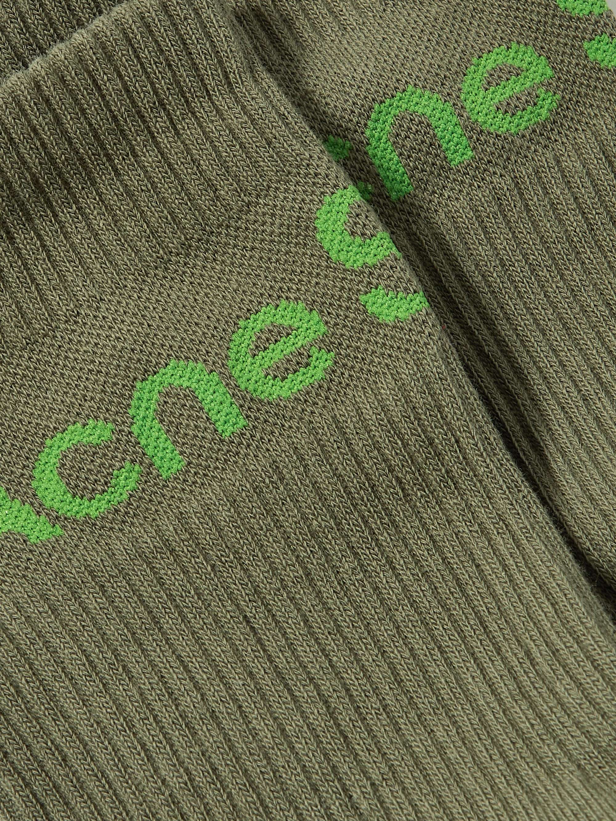 ACNE STUDIOS Logo-Jacquard Cotton-Blend Socks