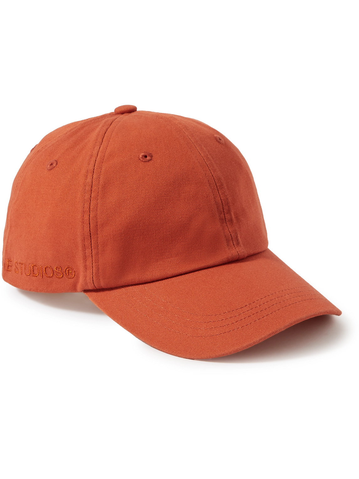 Acne Studios Carliy Embroidered Cotton Twill Baseball Cap Men Red The Hoxton Trend