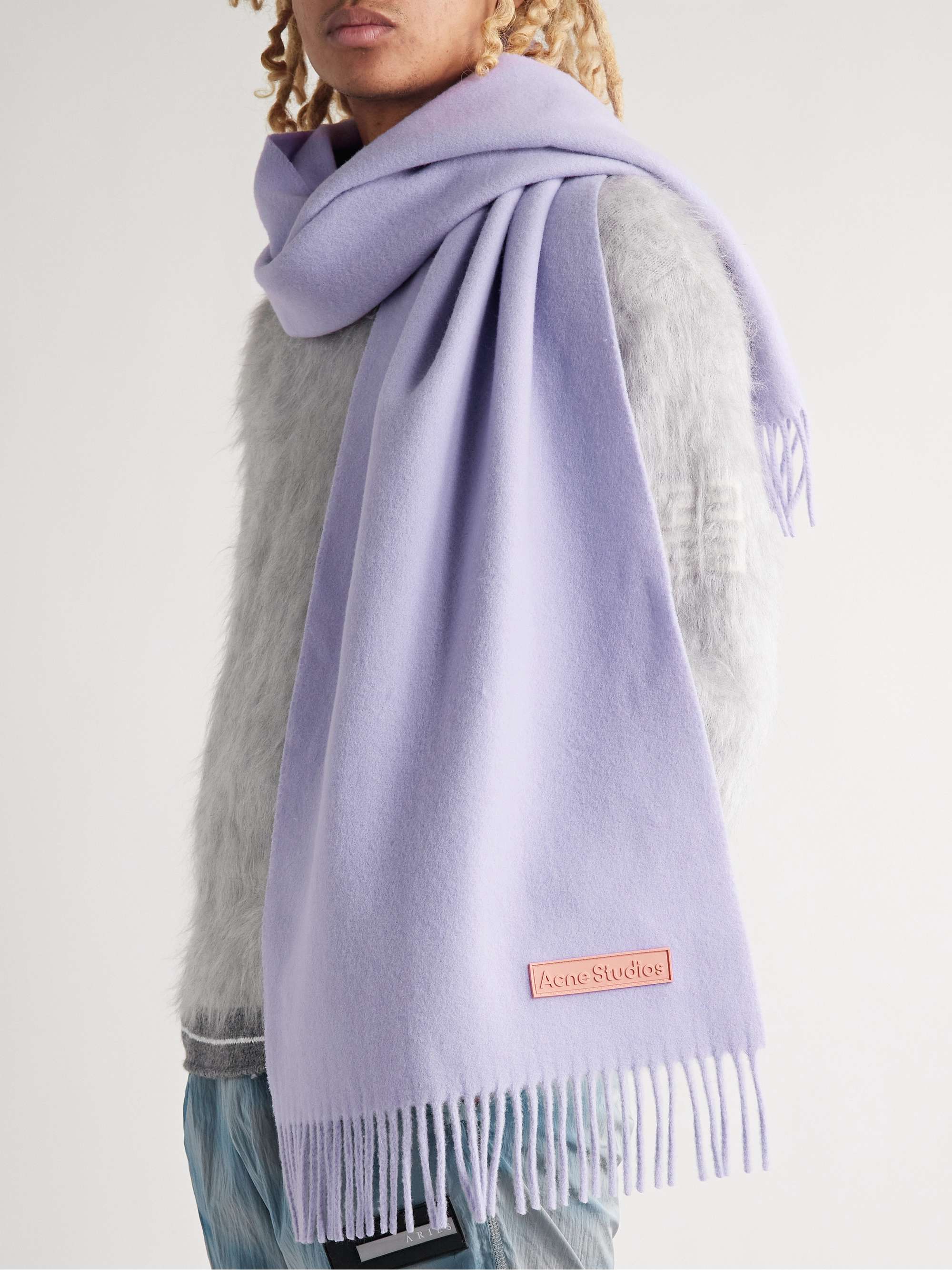 lavender wool scarf