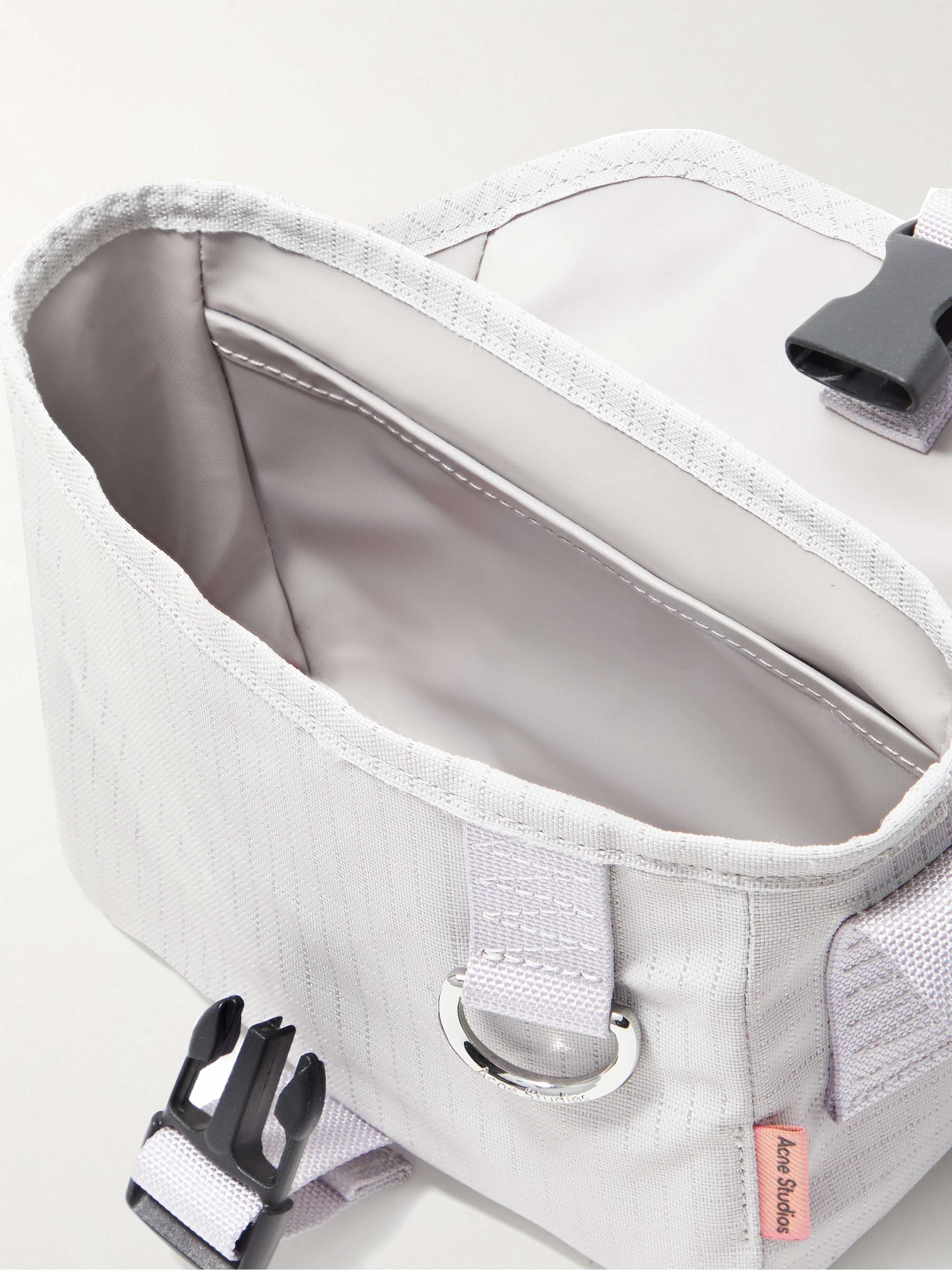 ACNE STUDIOS Logo-Embossed Suede-Trimmed Nylon-Ripstop Messenger Bag