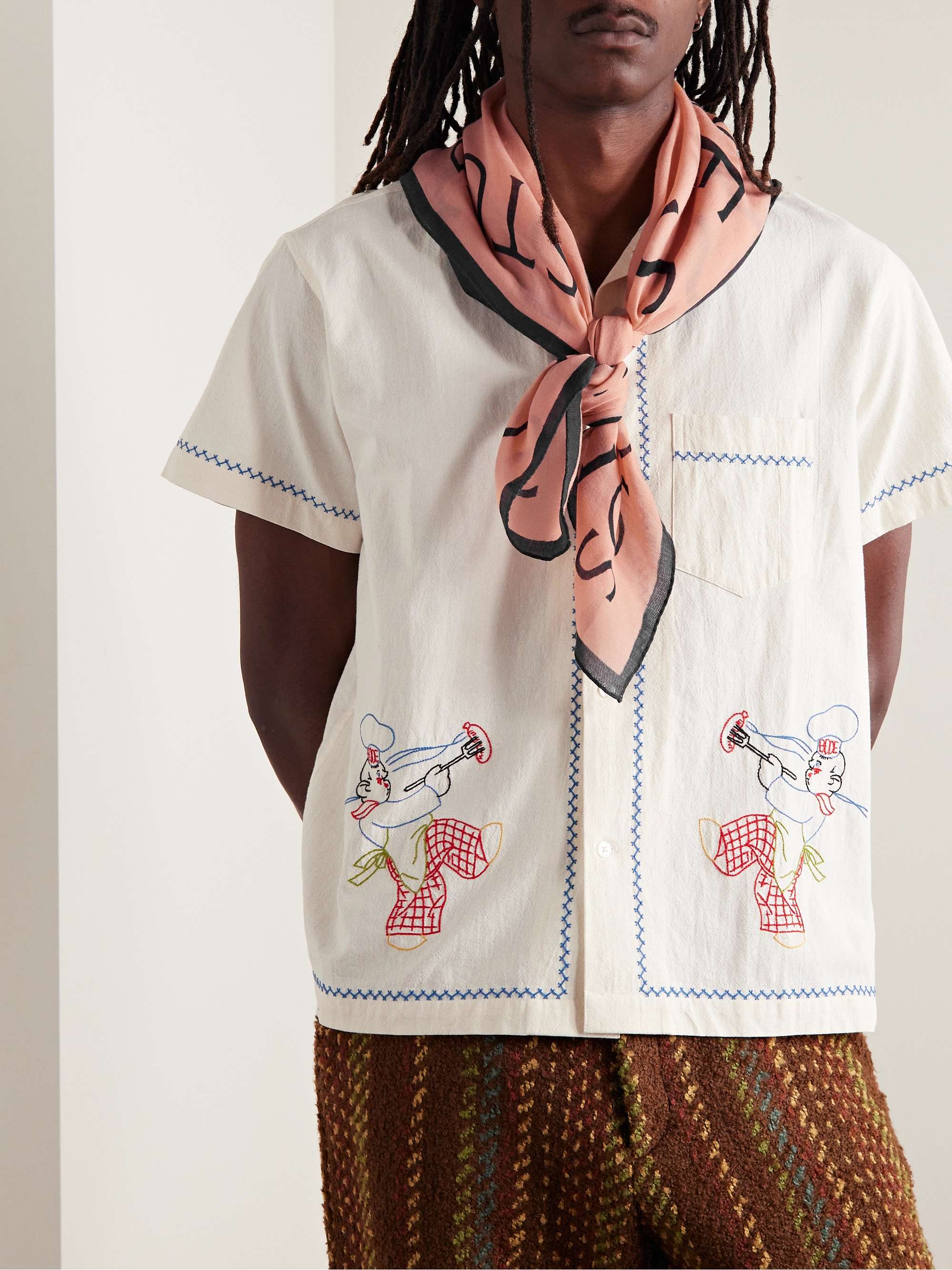 ACNE STUDIOS Varbone Logo-Print Wool-Twill Scarf