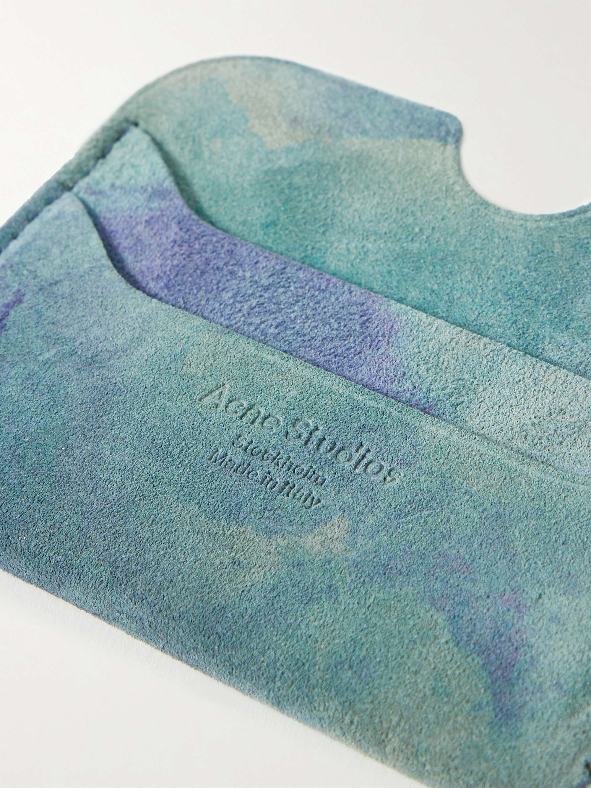 ACNE STUDIOS Logo-Print Suede Cardholder