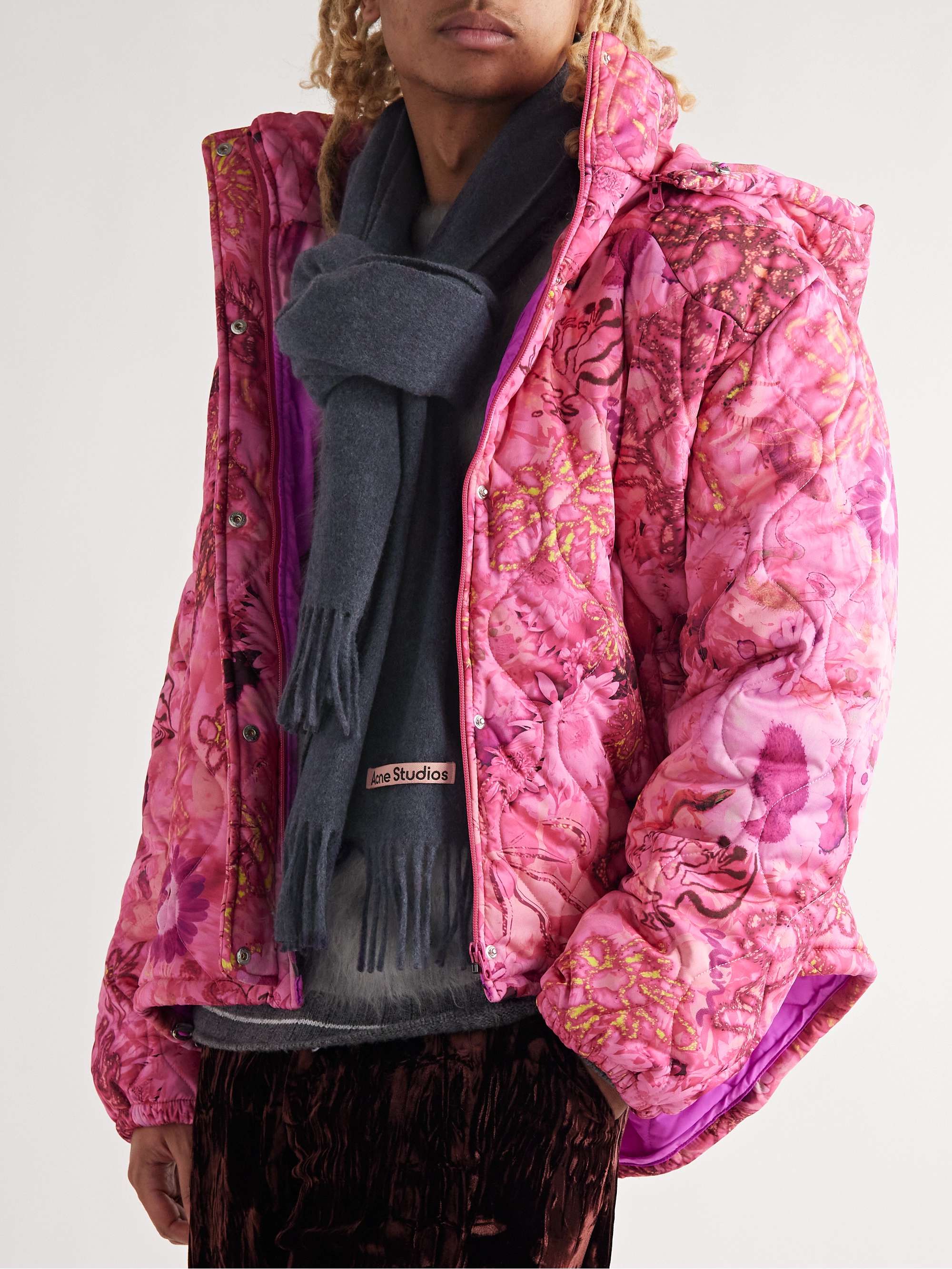 ACNE STUDIOS Canada Narrow Fringed Wool Scarf