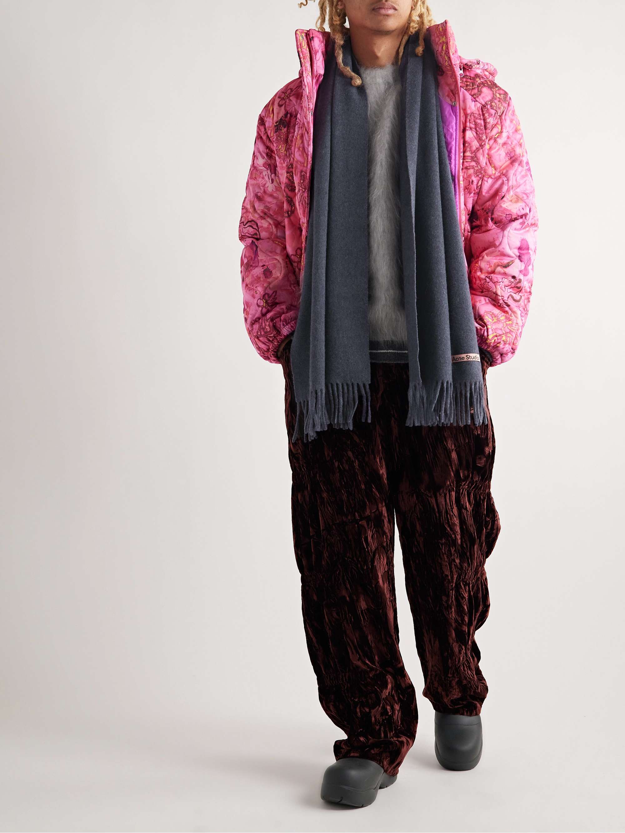 ACNE STUDIOS Canada Narrow Fringed Wool Scarf