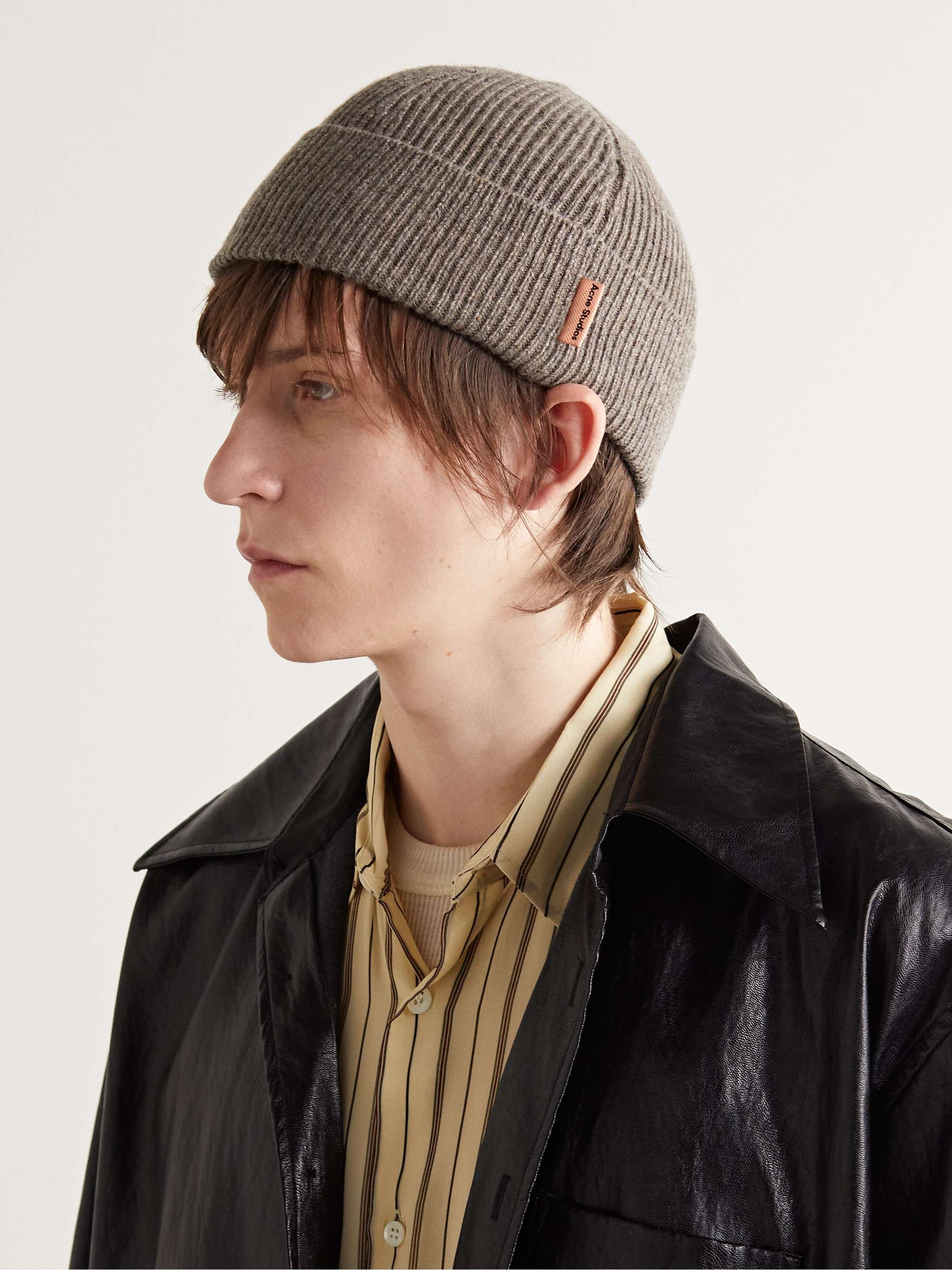 ACNE STUDIOS Ribbed Wool and Cashmere-Blend Beanie