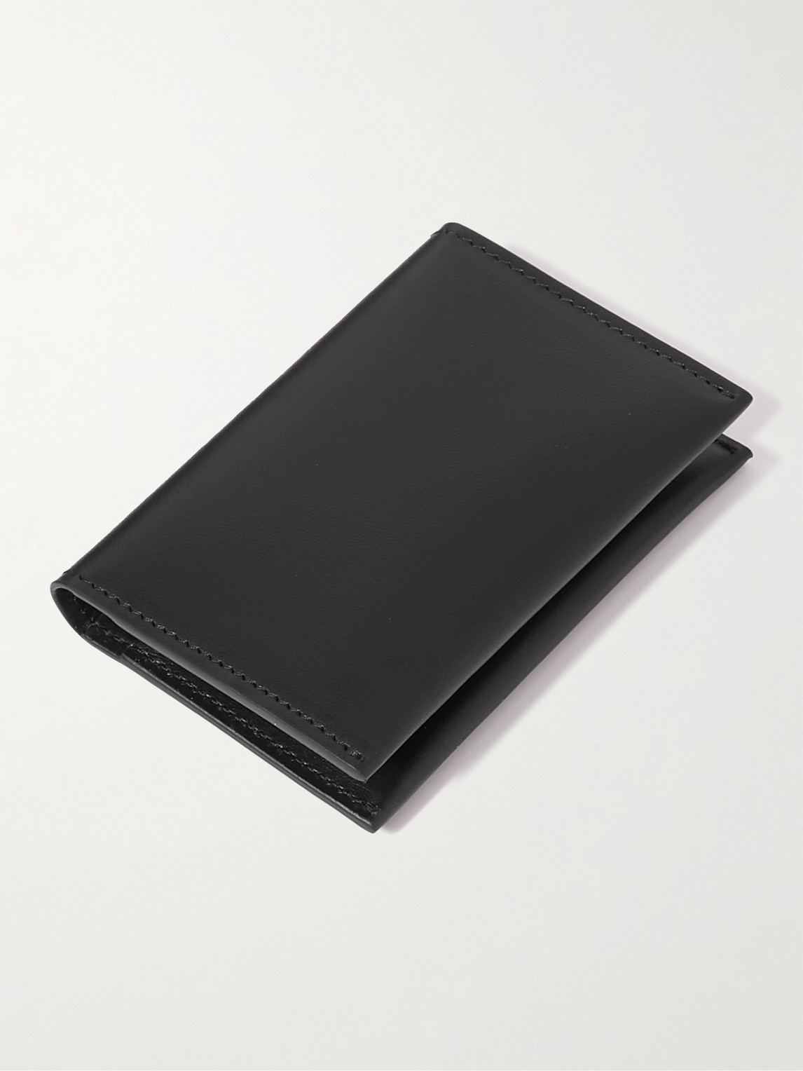 Shop Acne Studios Logo-print Leather Bifold Wallet In Black