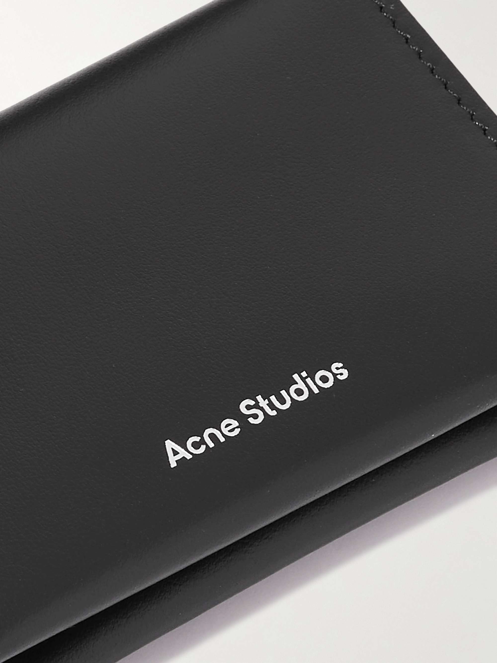 ACNE STUDIOS Logo-Print Leather Bifold Wallet