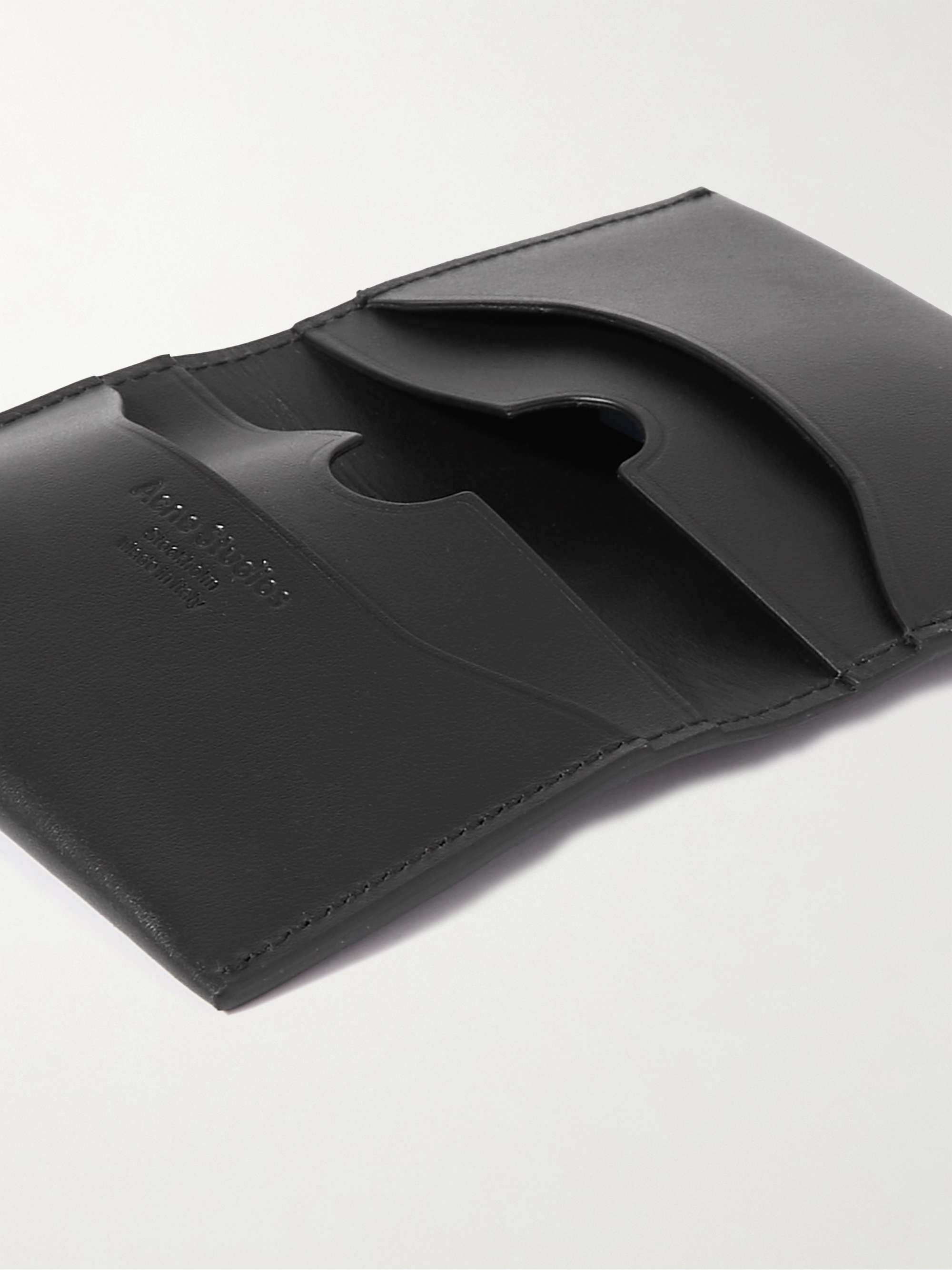 ACNE STUDIOS Logo-Print Leather Bifold Wallet