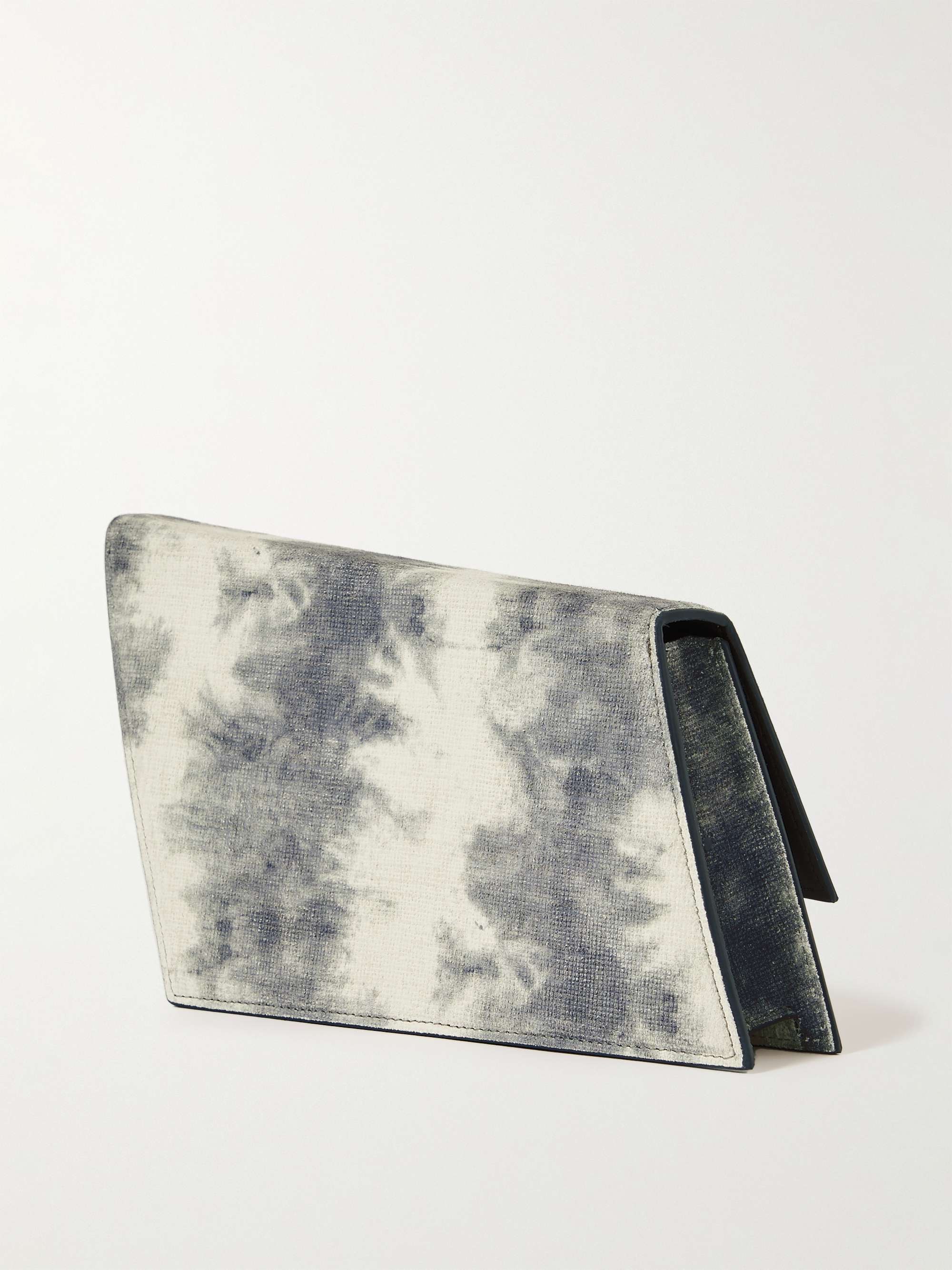 ACNE STUDIOS Distortion Tie-Dye Full-Grain Leather Messenger Bag