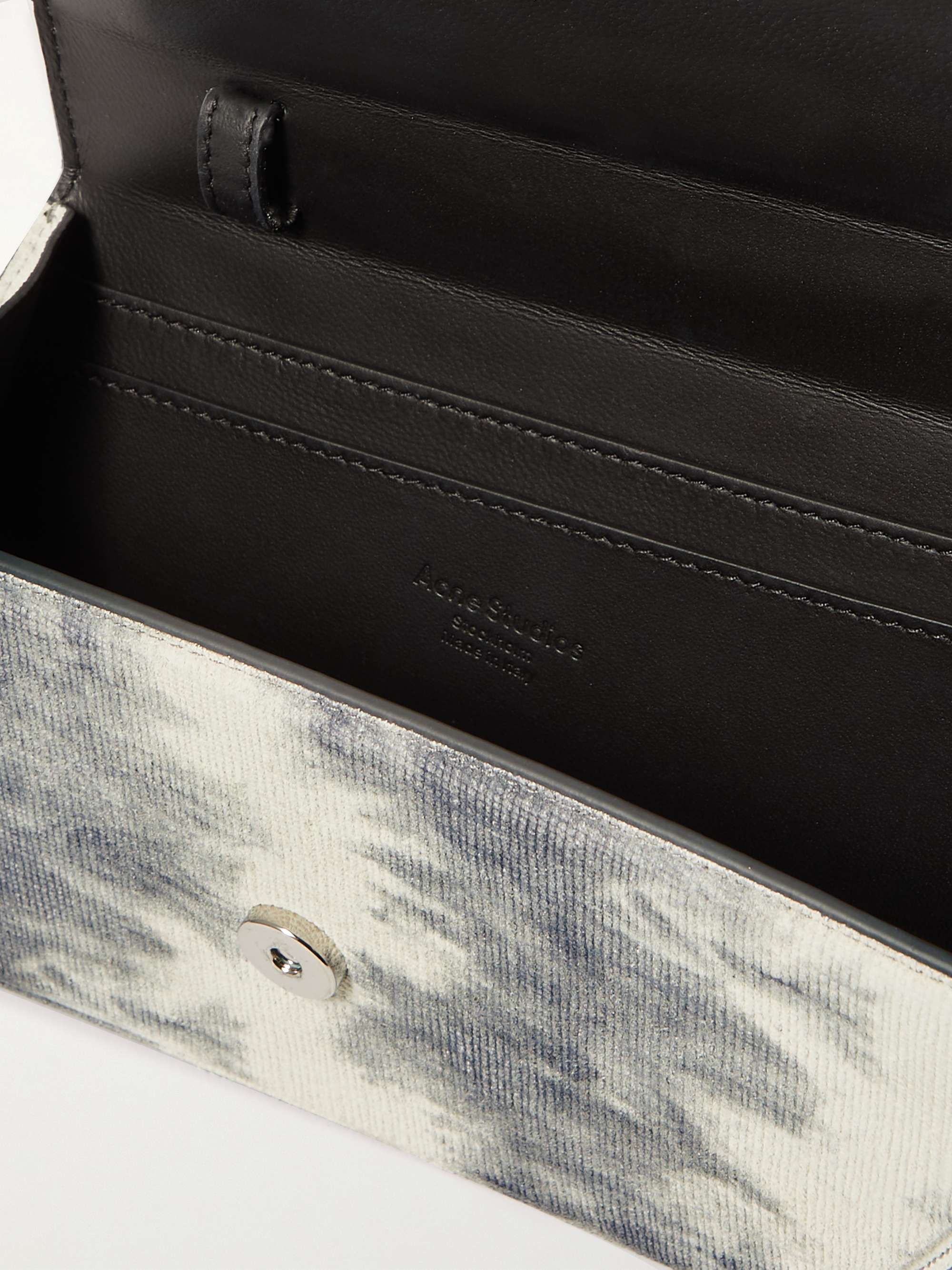 ACNE STUDIOS Distortion Tie-Dye Full-Grain Leather Messenger Bag
