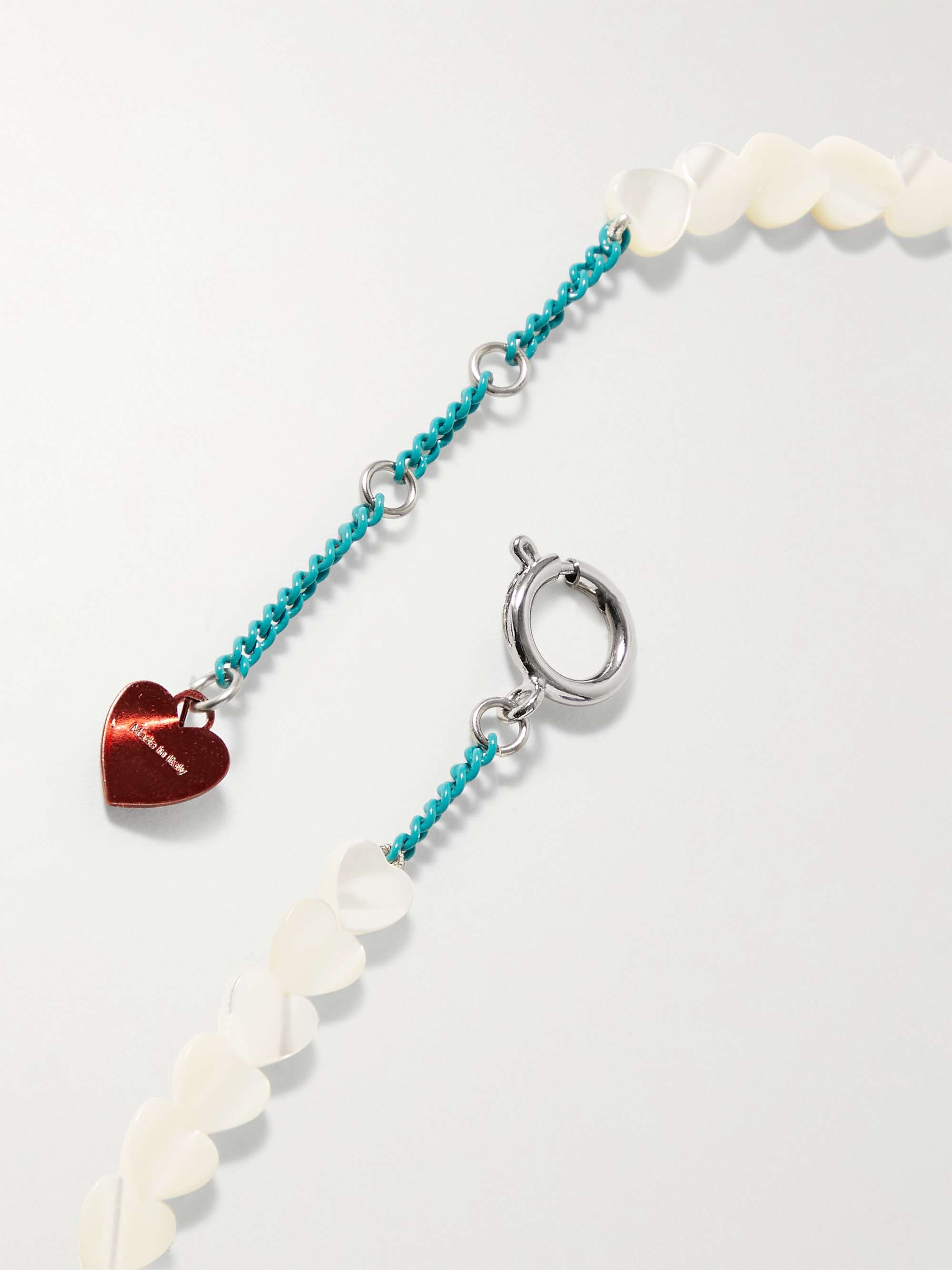 ACNE STUDIOS Asteko Silver-Tone, Mother-of-Pearl, Shell and Enamel Necklace