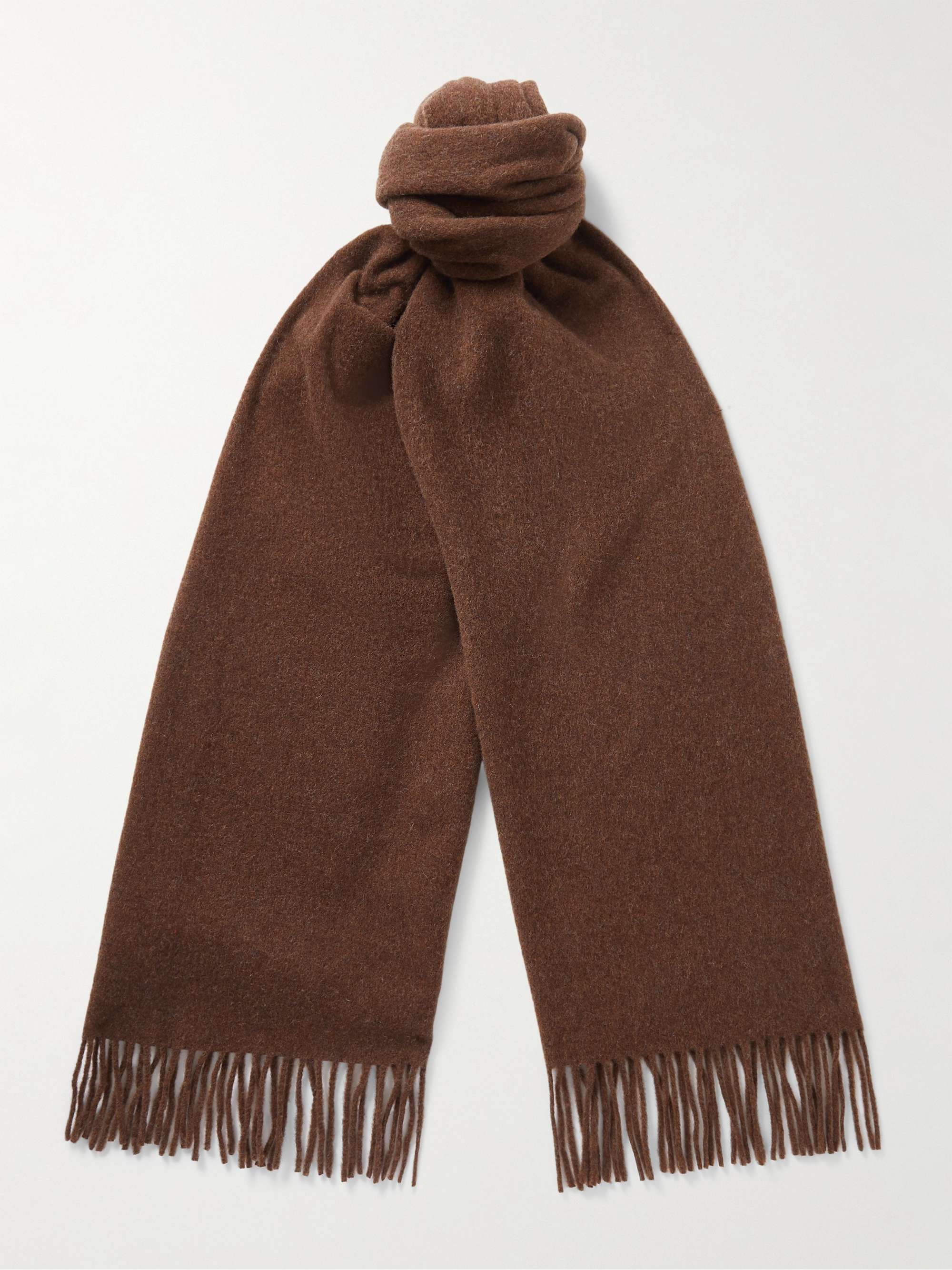 Canada Narrow Fringed Wool Scarf