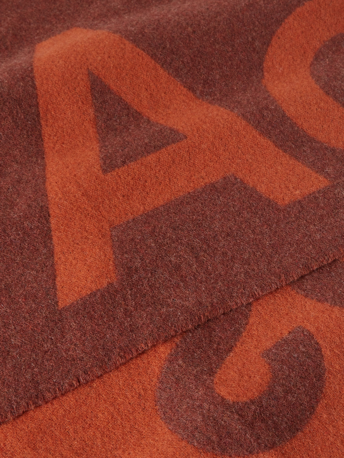 Shop Acne Studios Toronty Logo-jacquard Wool-blend Scarf In Burgundy