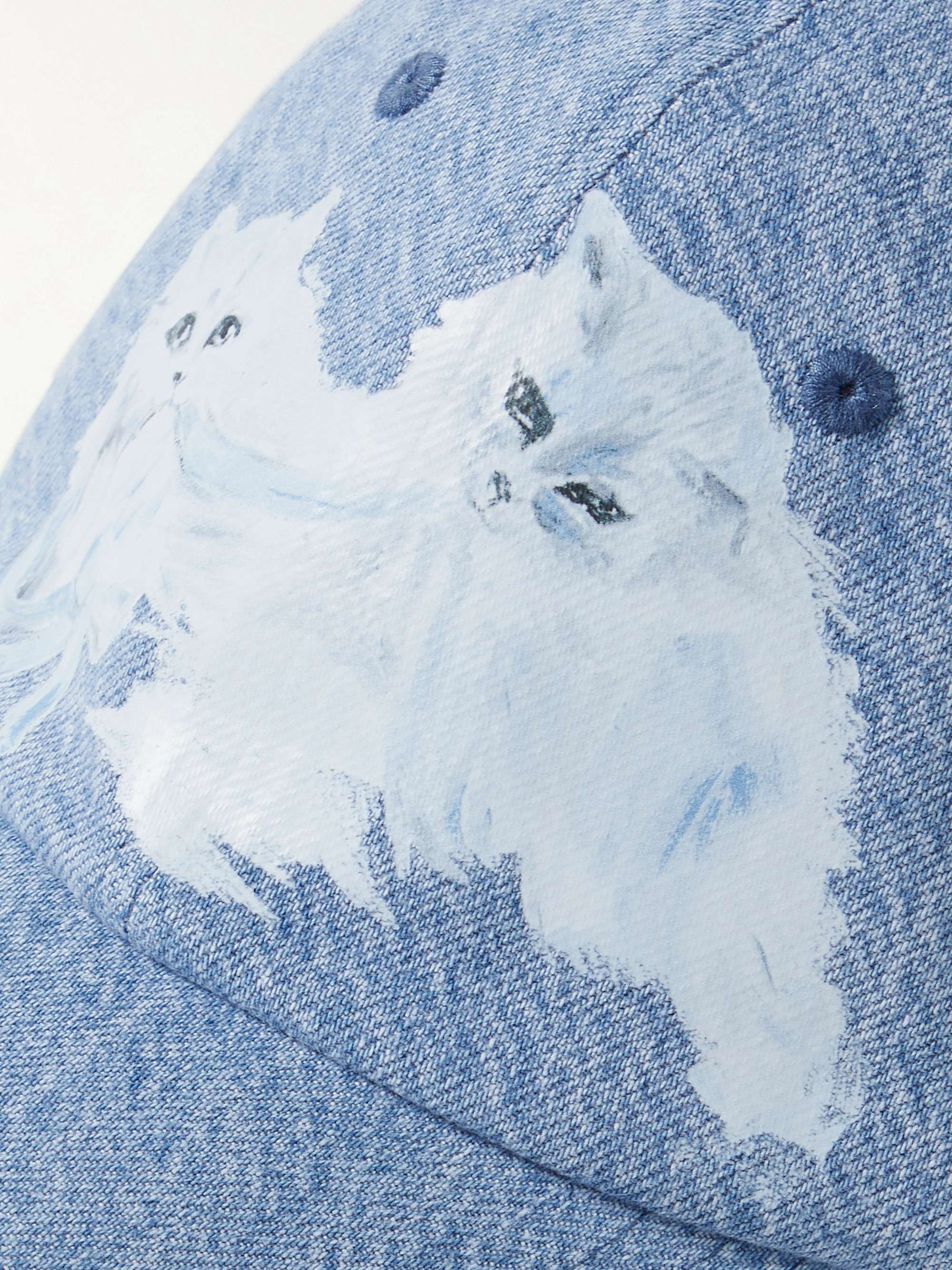 ACNE STUDIOS + Karen Kilimnik Printed Denim Baseball Cap