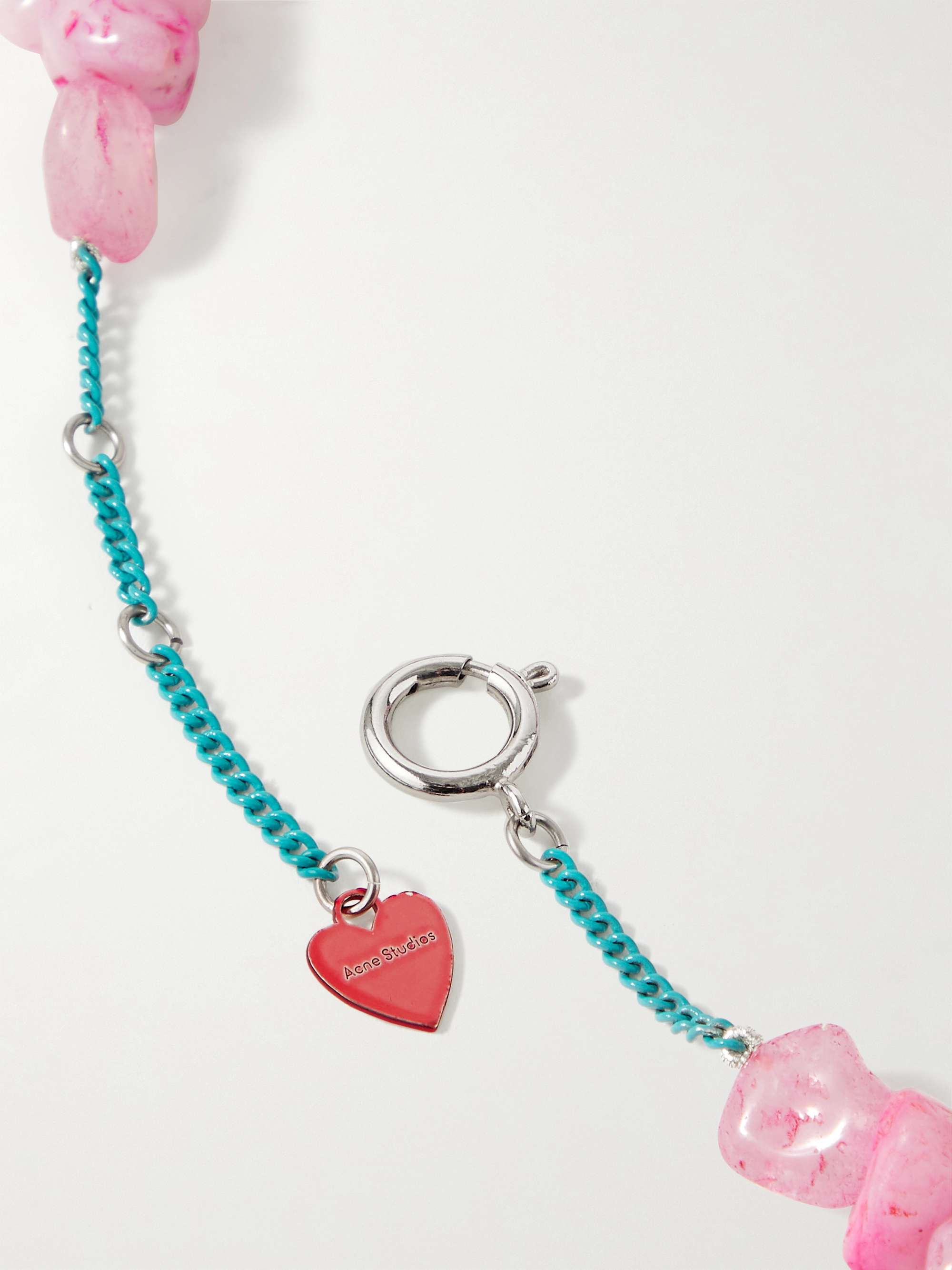 ACNE STUDIOS Axella Silver-Tone, Crystal and Enamel Pendant Necklace