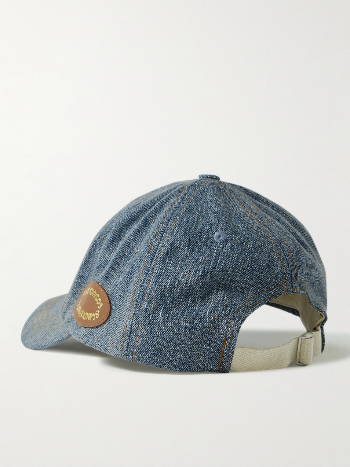 Shop Acne Studios Carliy Logo-appliquéd Denim Baseball Cap In Blue