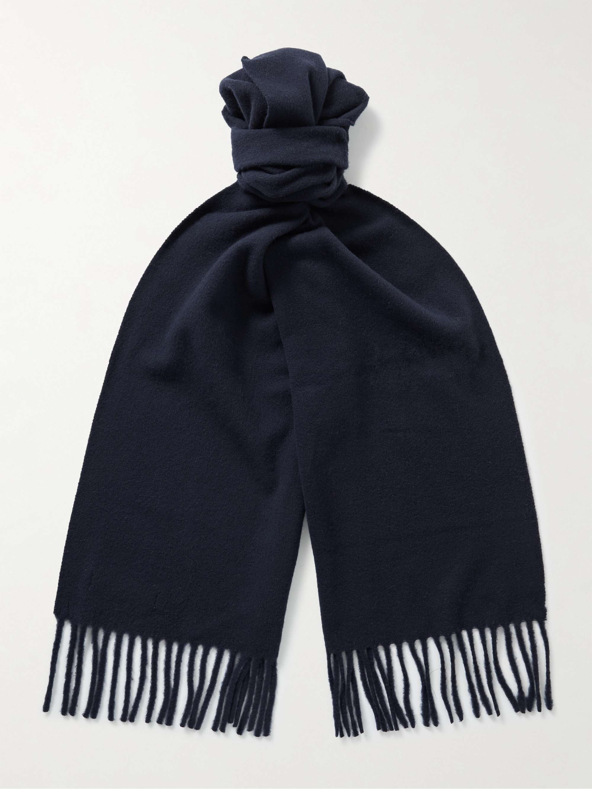 Acne Studios - Men - Oversized Fringed Melangé Wool Scarf Gray