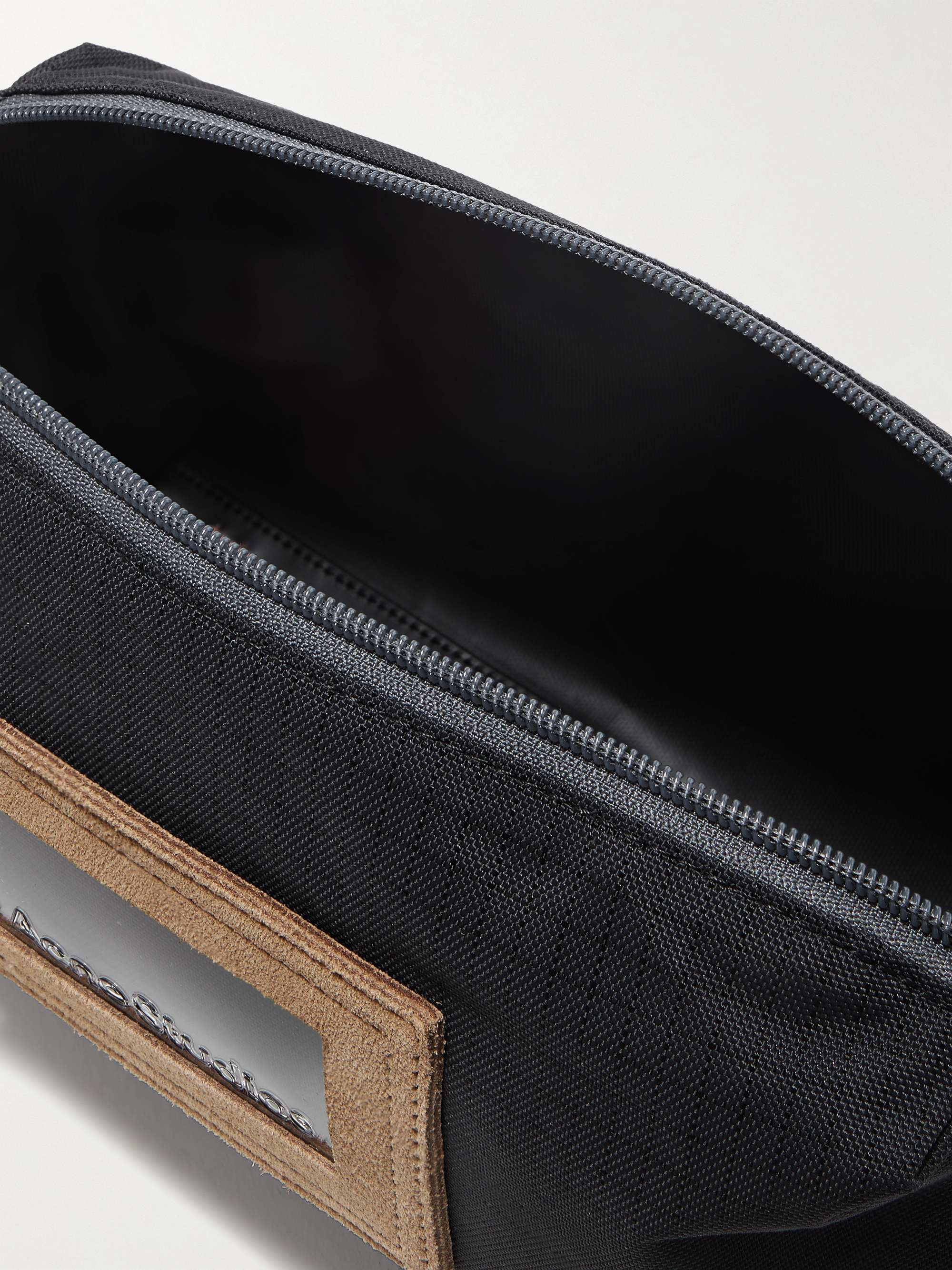 ACNE STUDIOS Suede-Trimmed Nylon-Ripstop Wash Bag