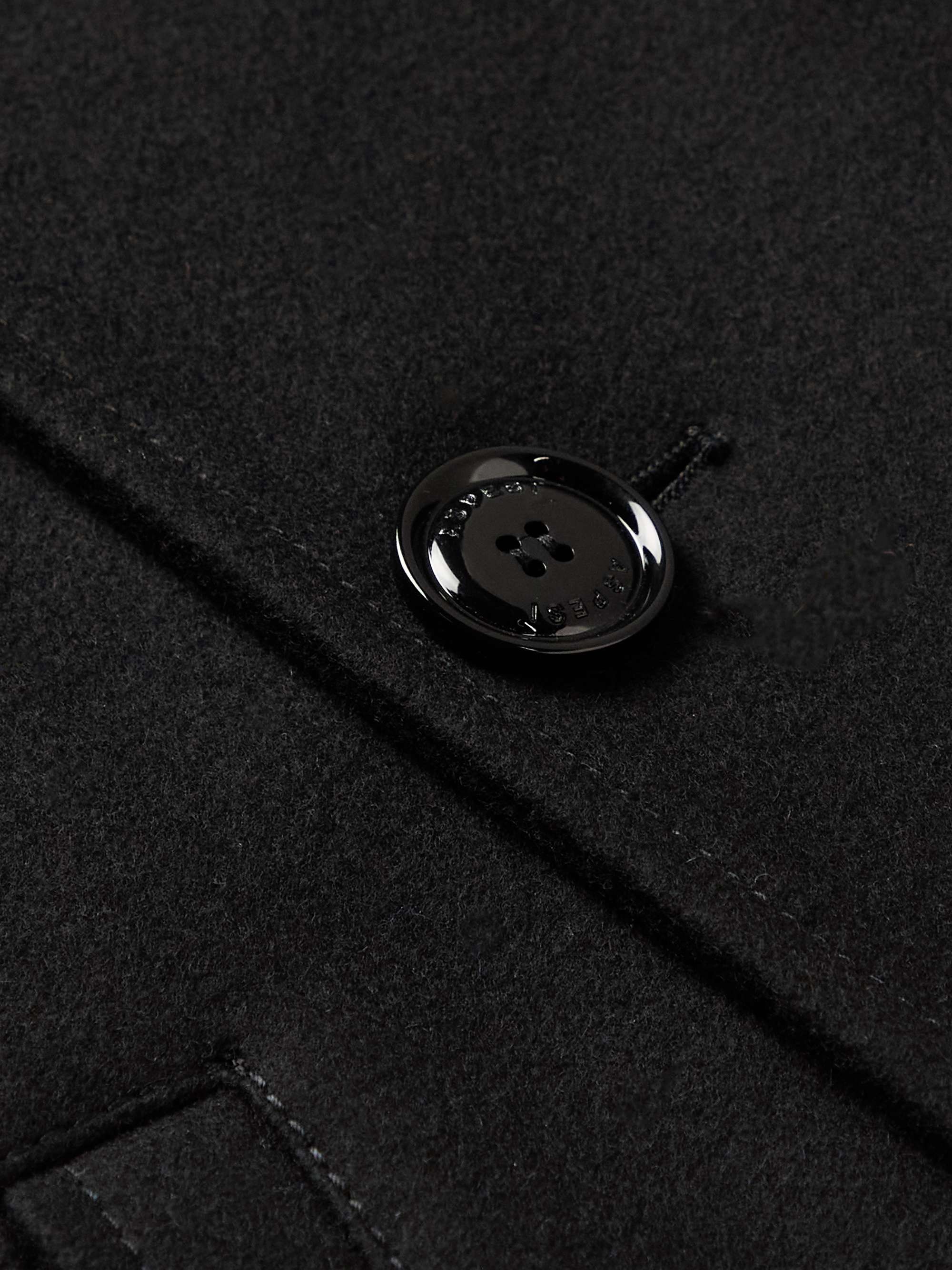 ASPESI Double-Breasted Wool-Blend Peacoat