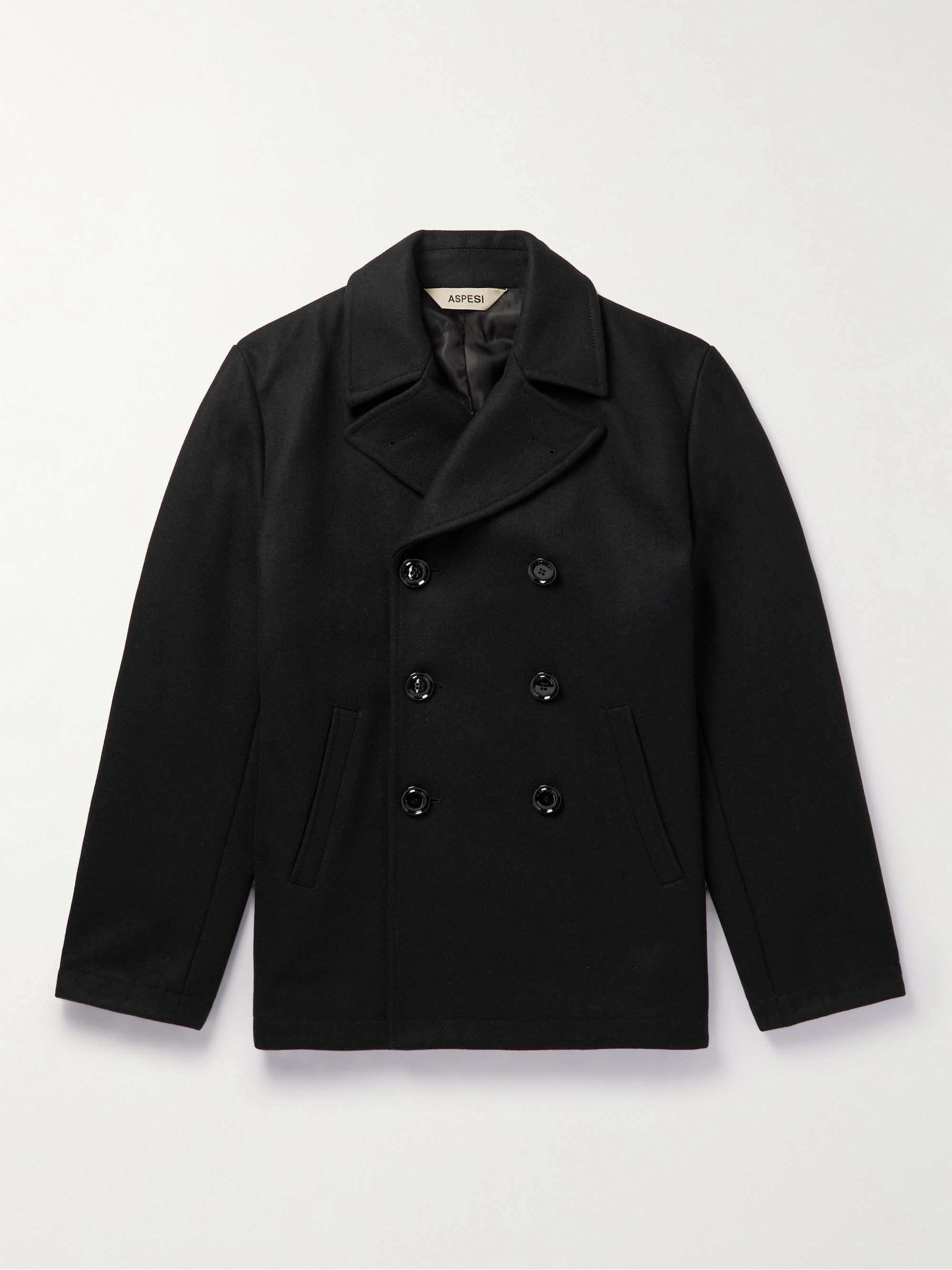 ASPESI Double-Breasted Wool-Blend Peacoat for Men | MR PORTER