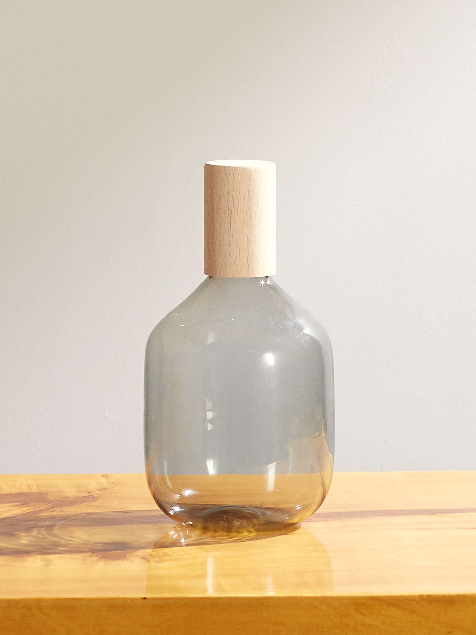 R+D.LAB Trulli Tall Glass, Wood and Cork Bottle