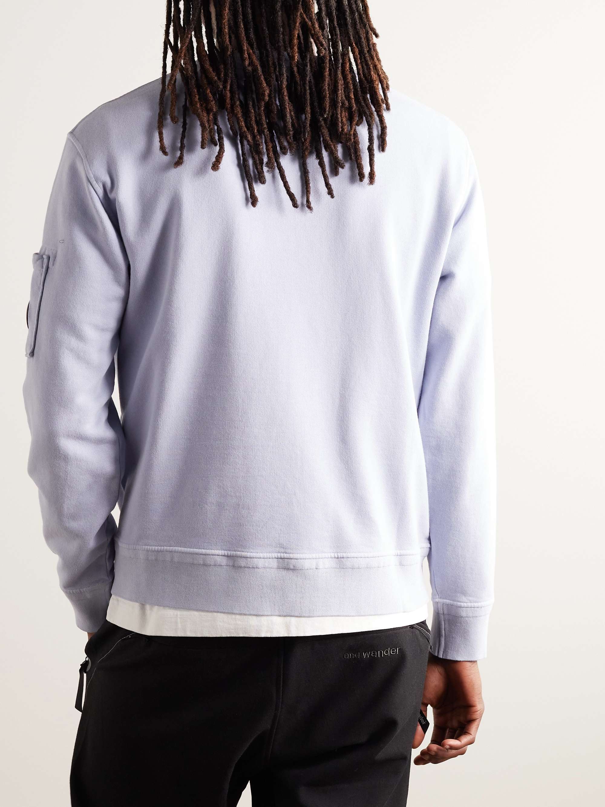 C.P. COMPANY Logo-Appliquéd Cotton-Jersey Sweatshirt