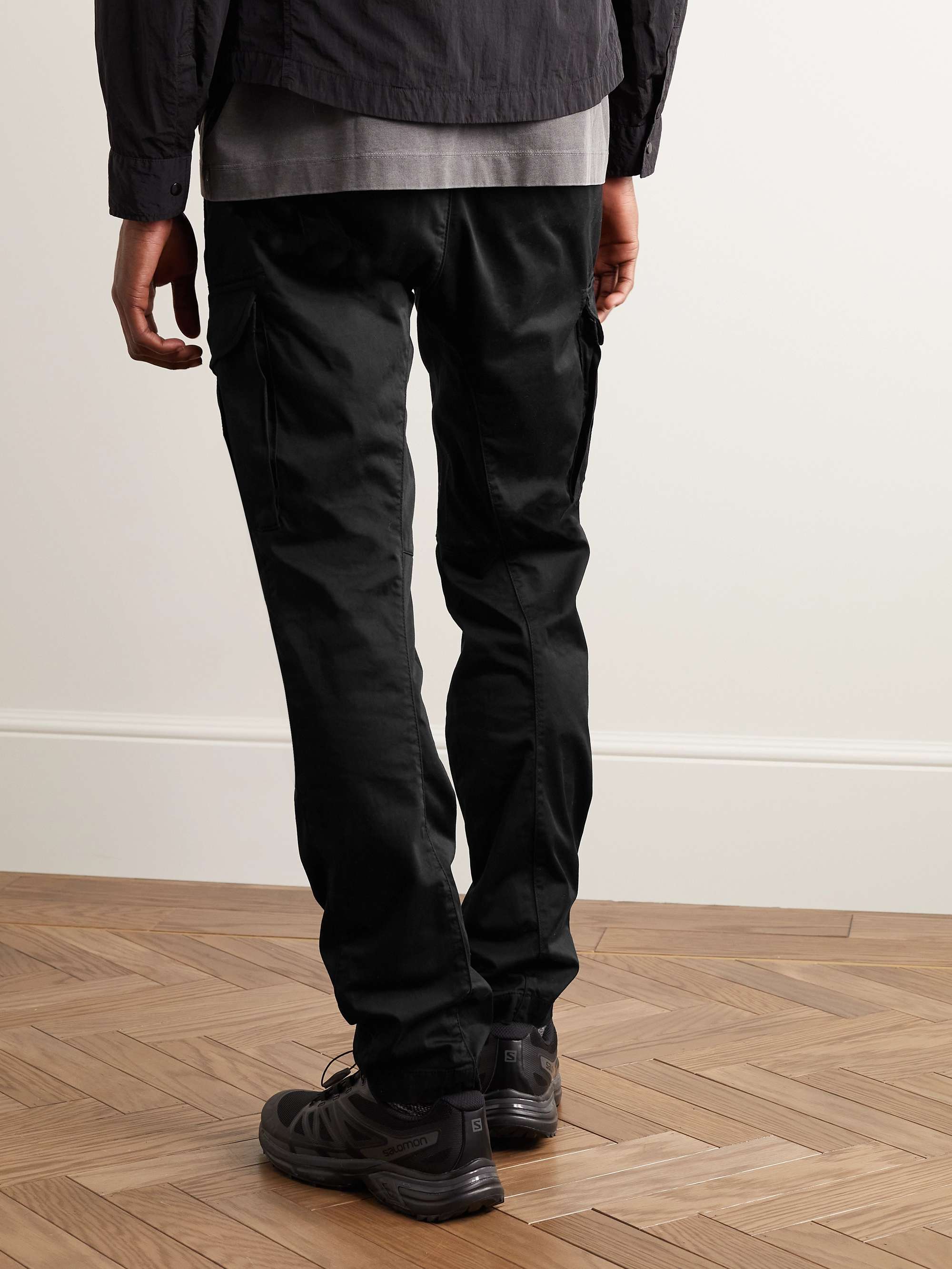 C.P. COMPANY Slim-Fit Logo-Appliquéd Cotton-Blend Cargo Trousers