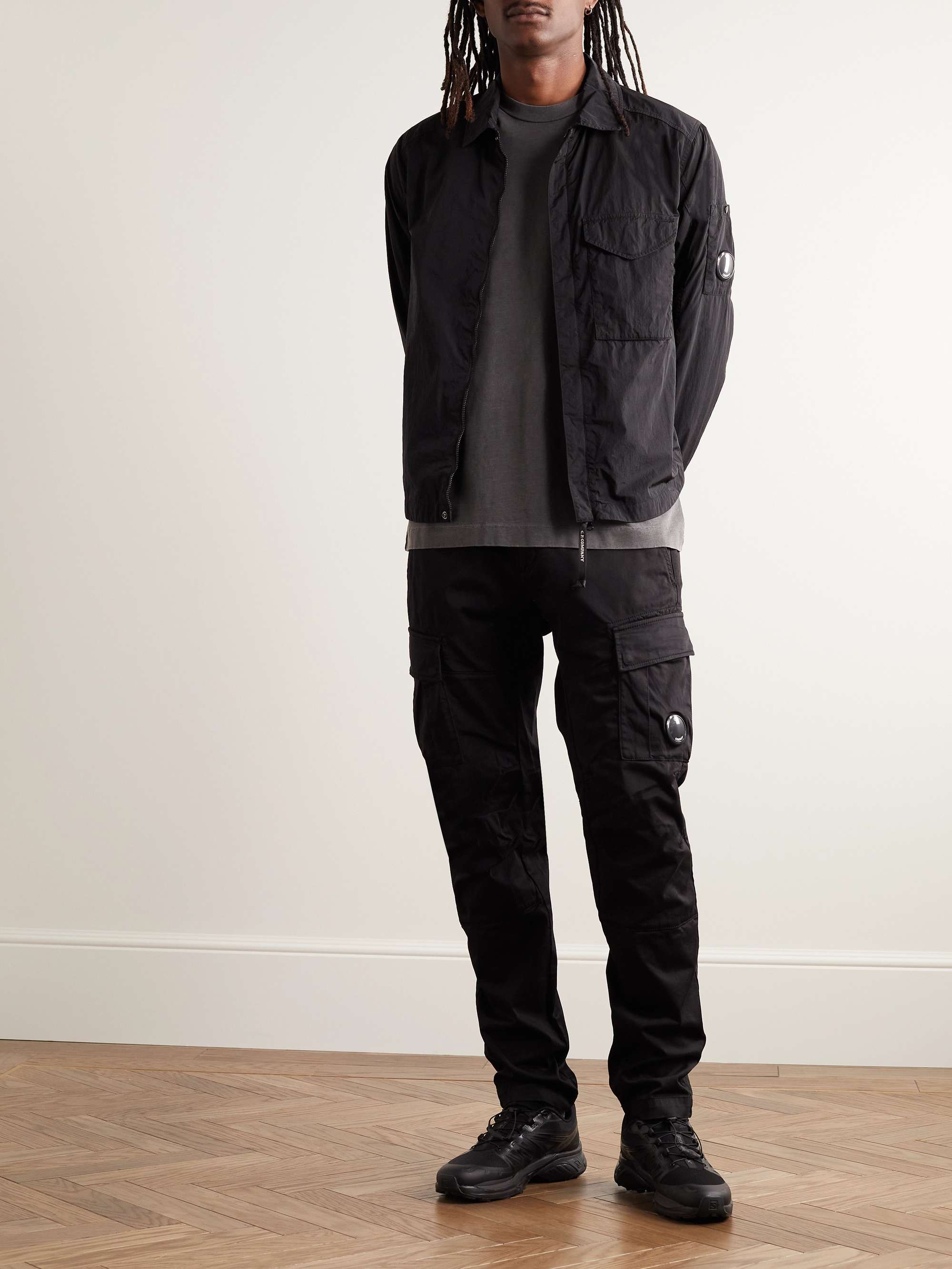 C.P. COMPANY Slim-Fit Logo-Appliquéd Cotton-Blend Cargo Trousers