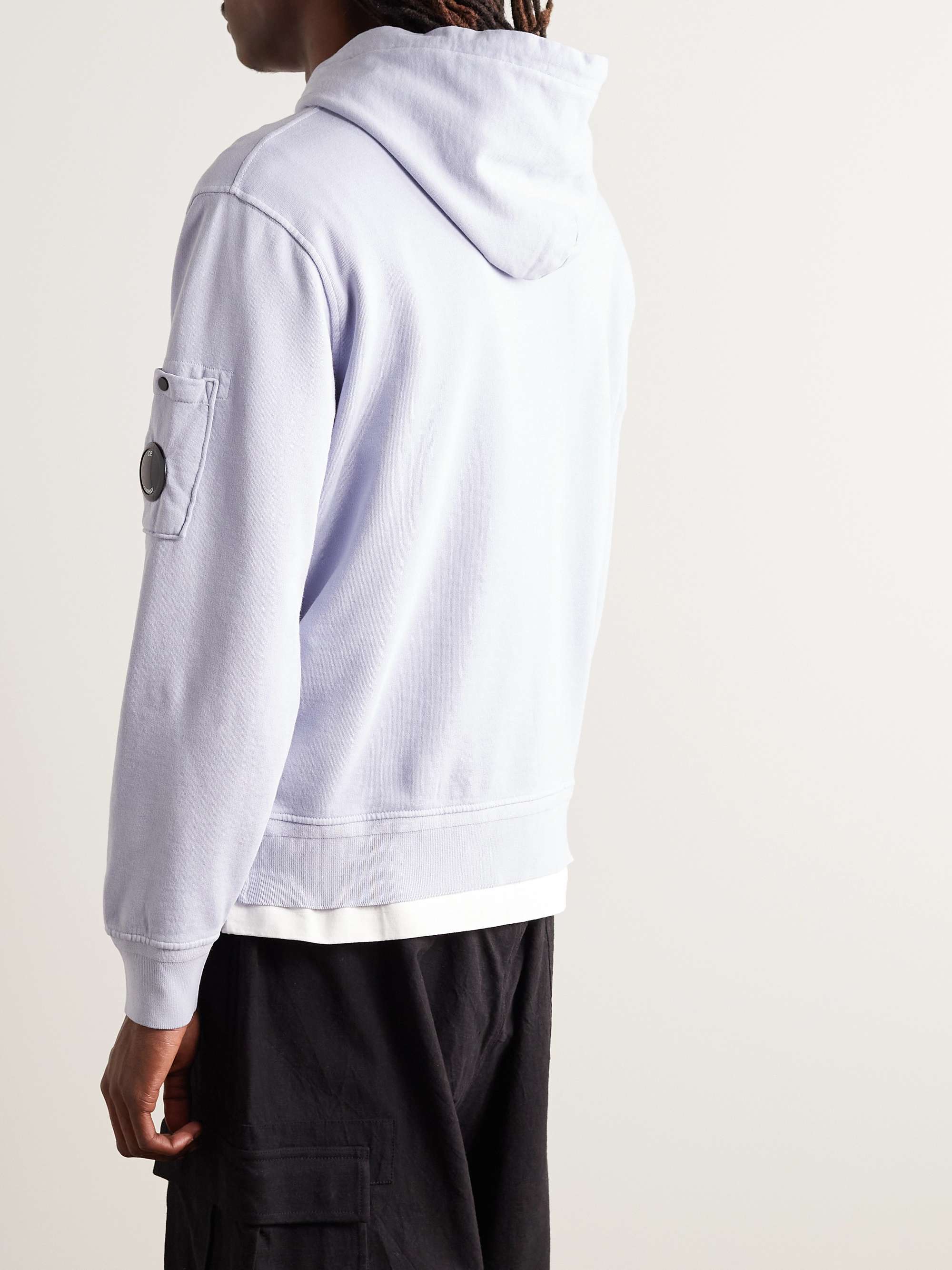 C.P. COMPANY Logo-Appliquéd Cotton-Jersey Hoodie