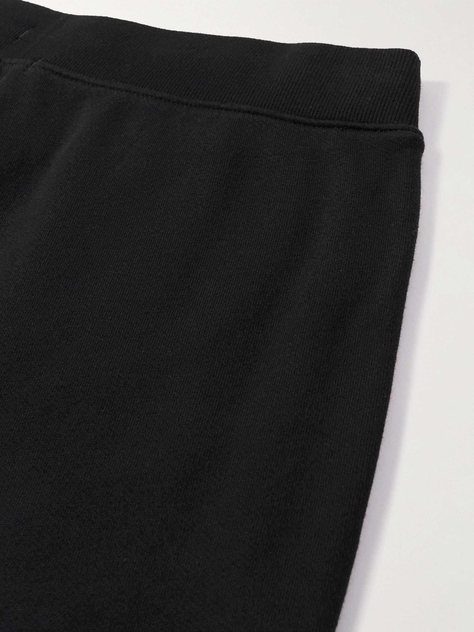 C.P. COMPANY Tapered Logo-Appliquéd Cotton-Jersey Cargo Sweatpants