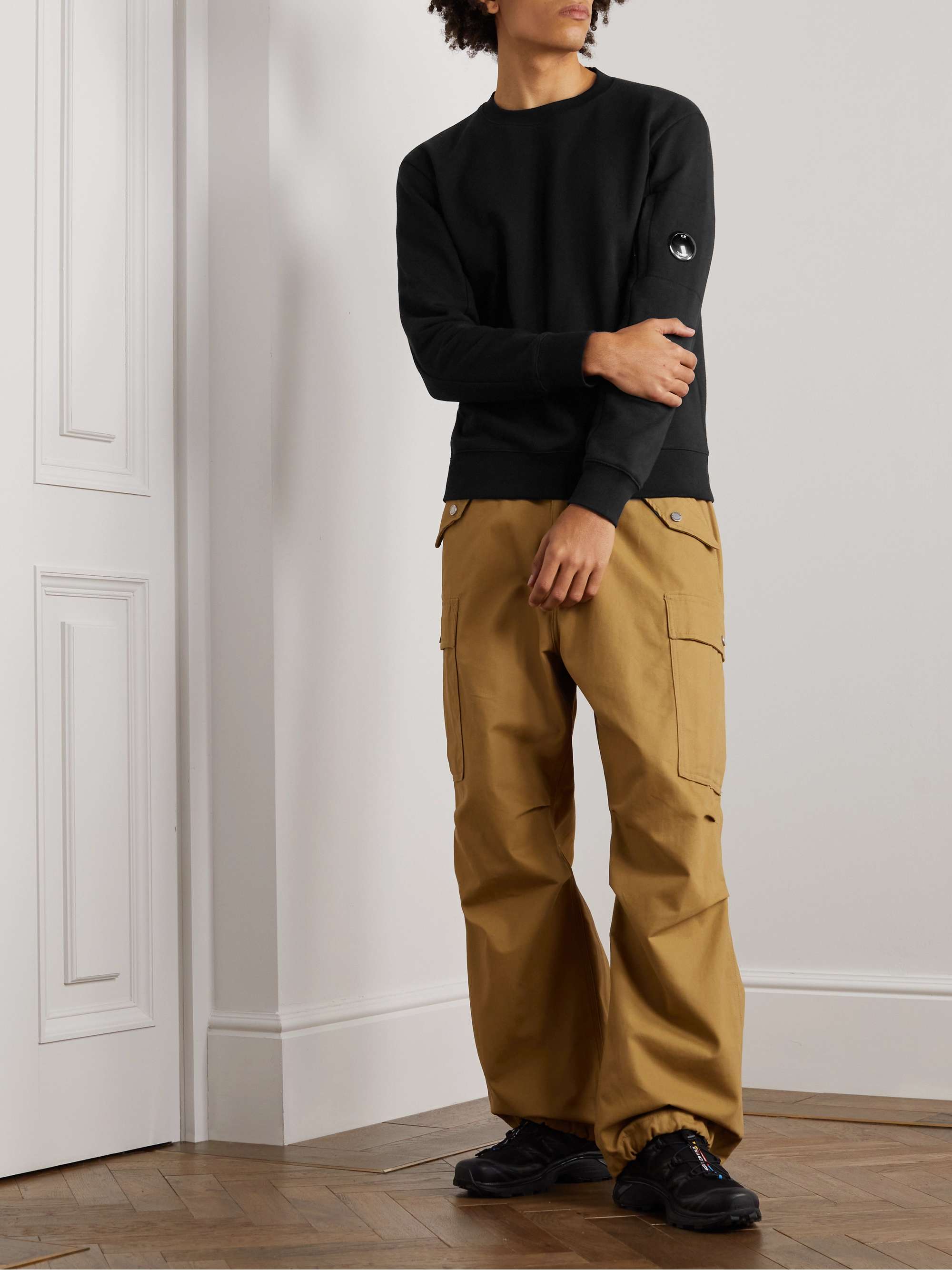 C.P. COMPANY Logo-Appliquéd Cotton-Jersey Sweatshirt