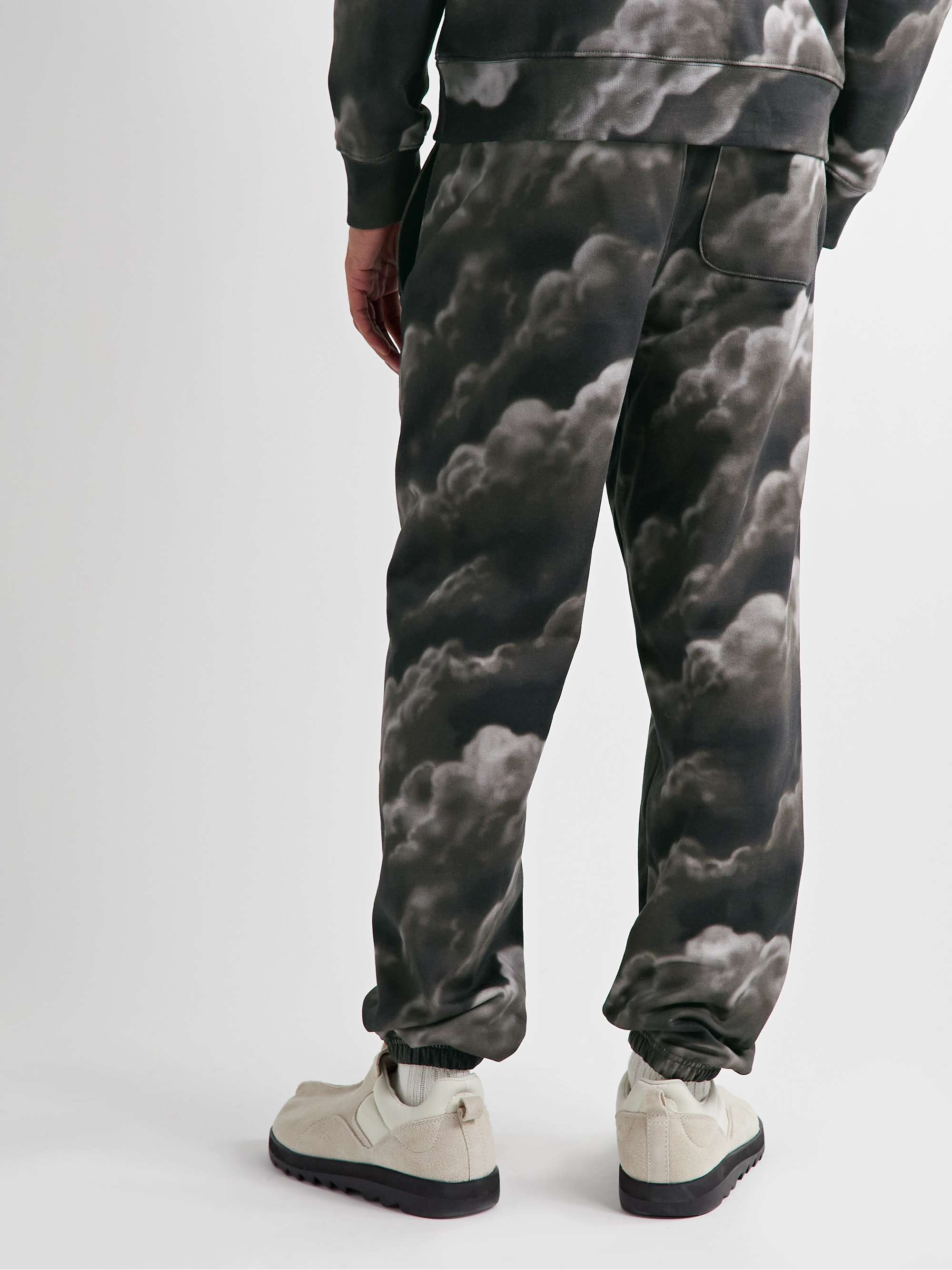 SATURDAYS NYC Abrams Tapered Printed Cotton-Jersey Sweatpants for Men ...