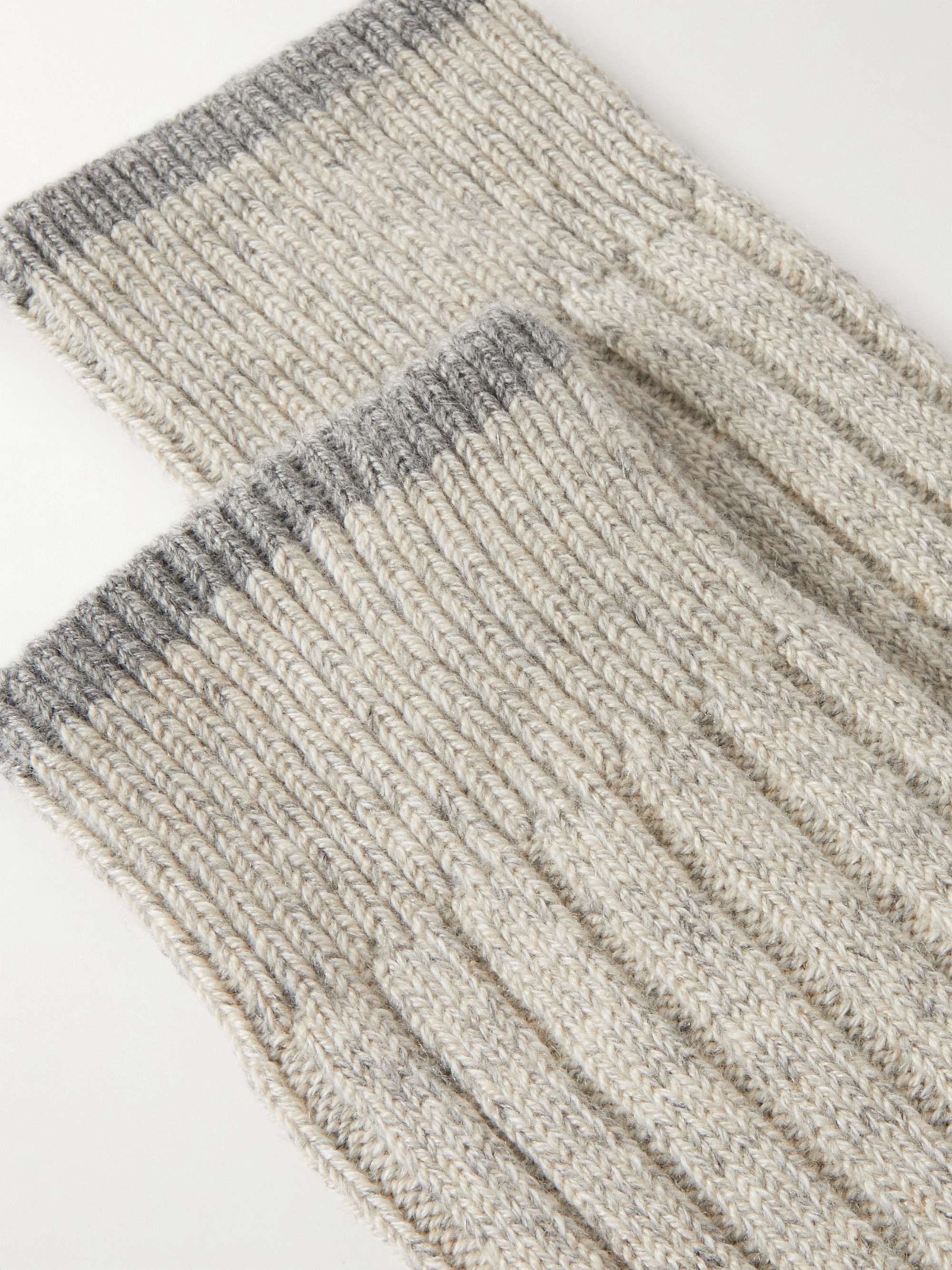 BRUNELLO CUCINELLI Ribbed Cashmere Socks