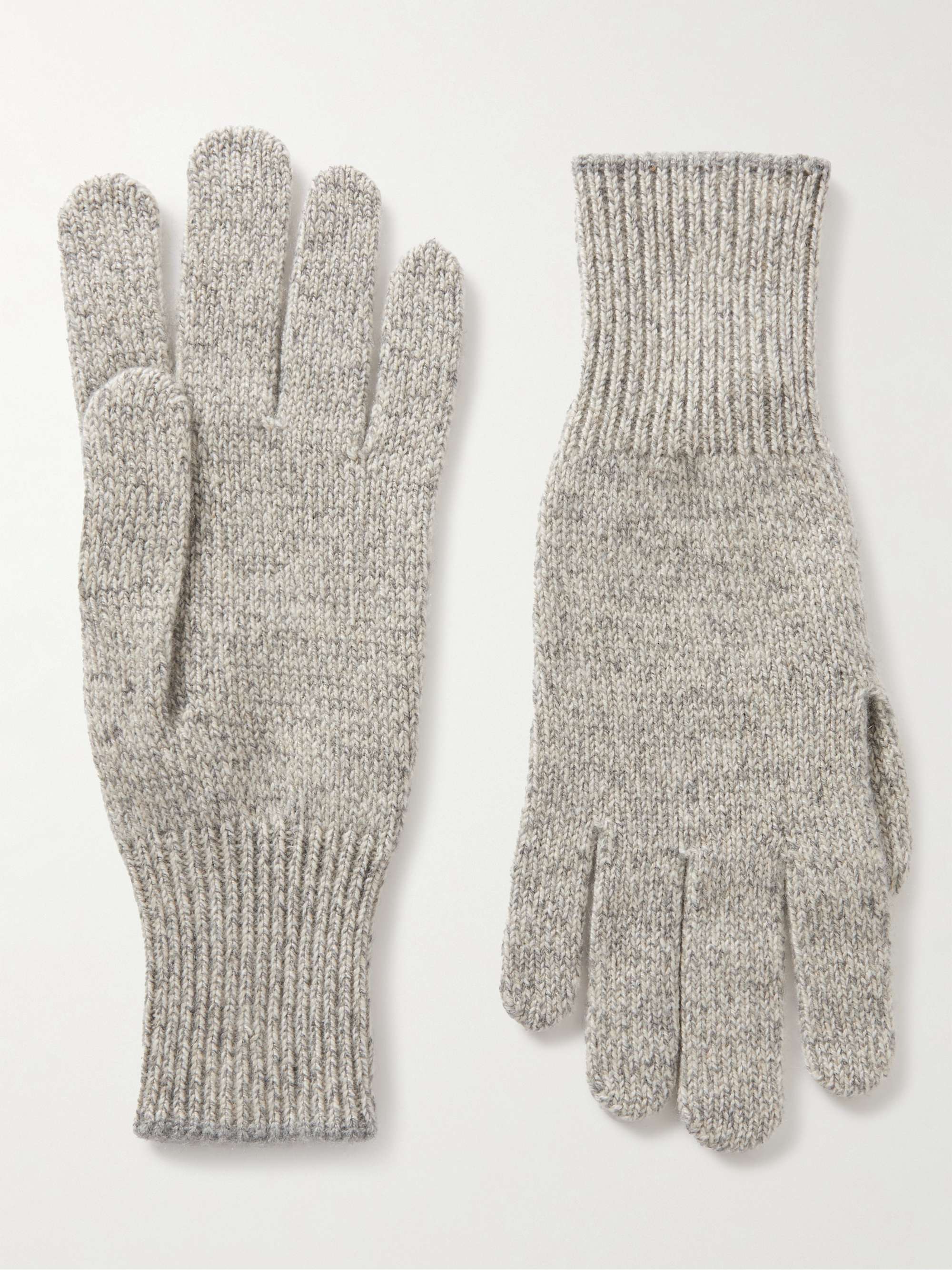 BRUNELLO CUCINELLI Contrast-Tipped Cashmere Gloves