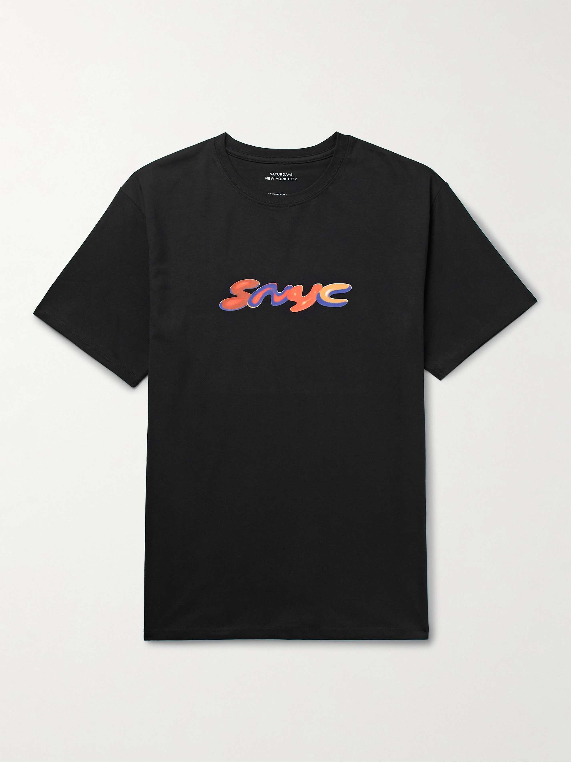 SATURDAYS NYC Logo-Print Cotton-Jersey T-Shirt for Men | MR PORTER