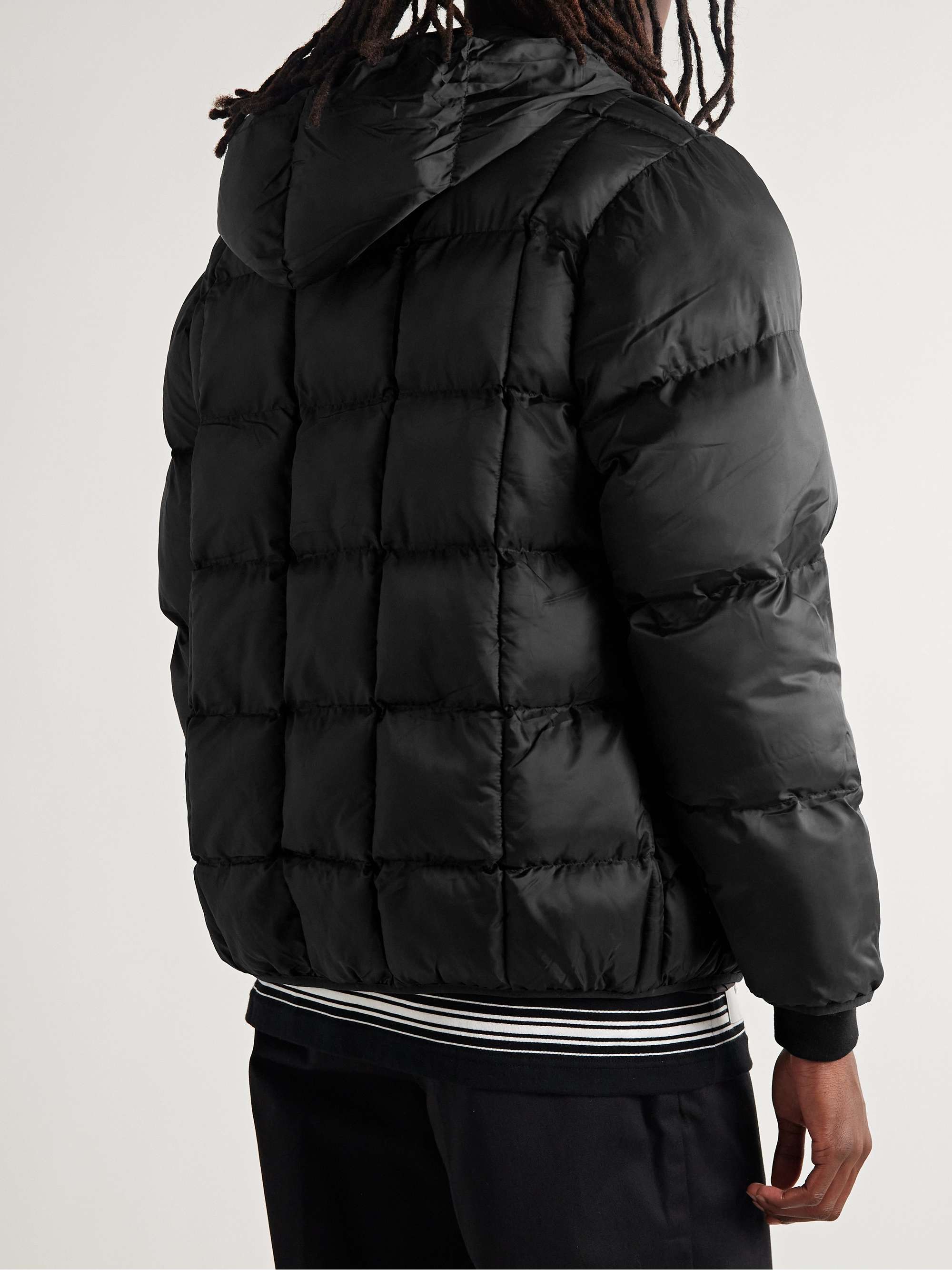 SATURDAYS NYC Momo Logo-Print Quilted Shell Hooded Jacket