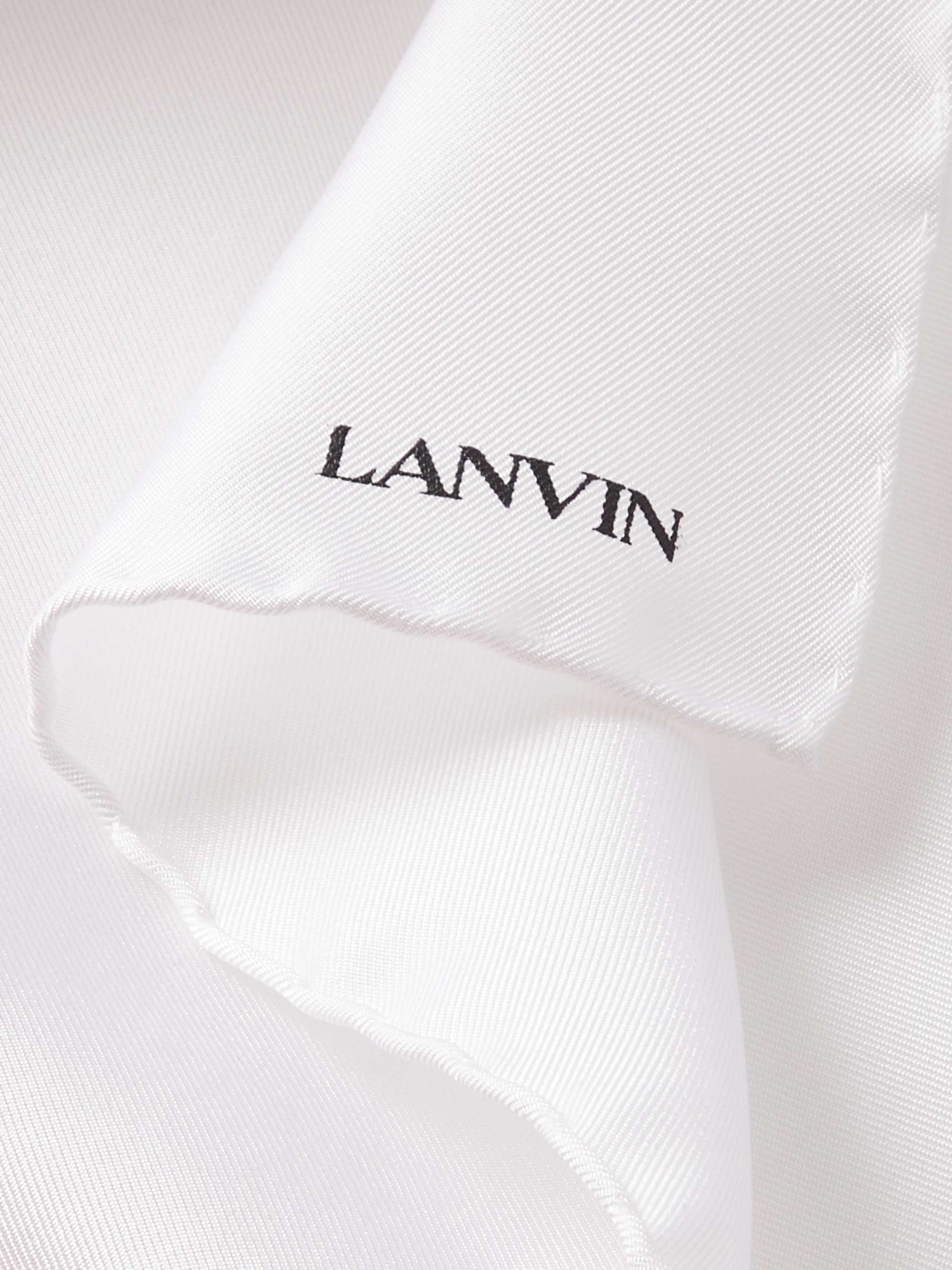 LANVIN Logo-Print Silk-Twill Pocket Square