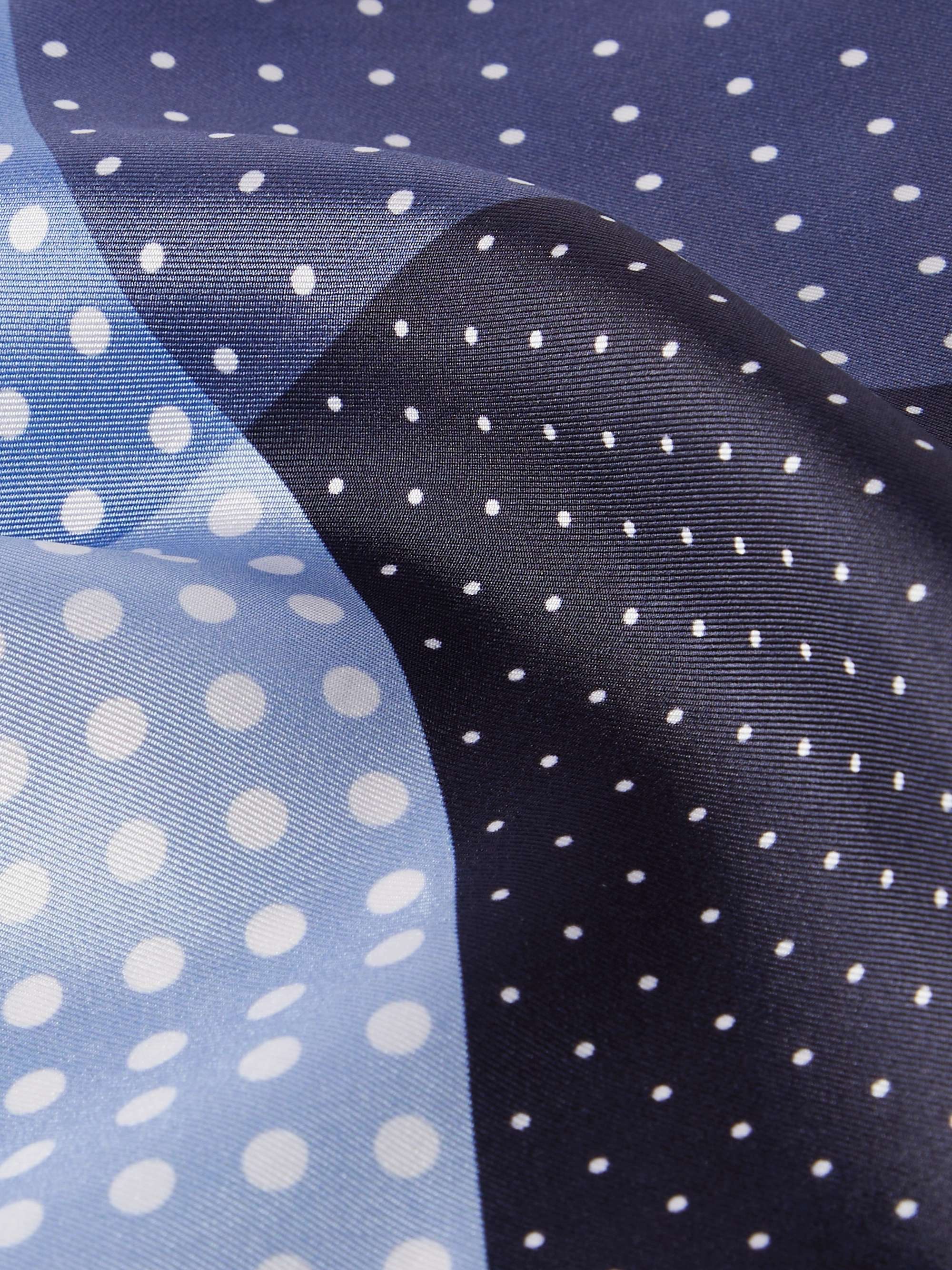 LANVIN Polka-Dot Silk-Twill Pocket Square