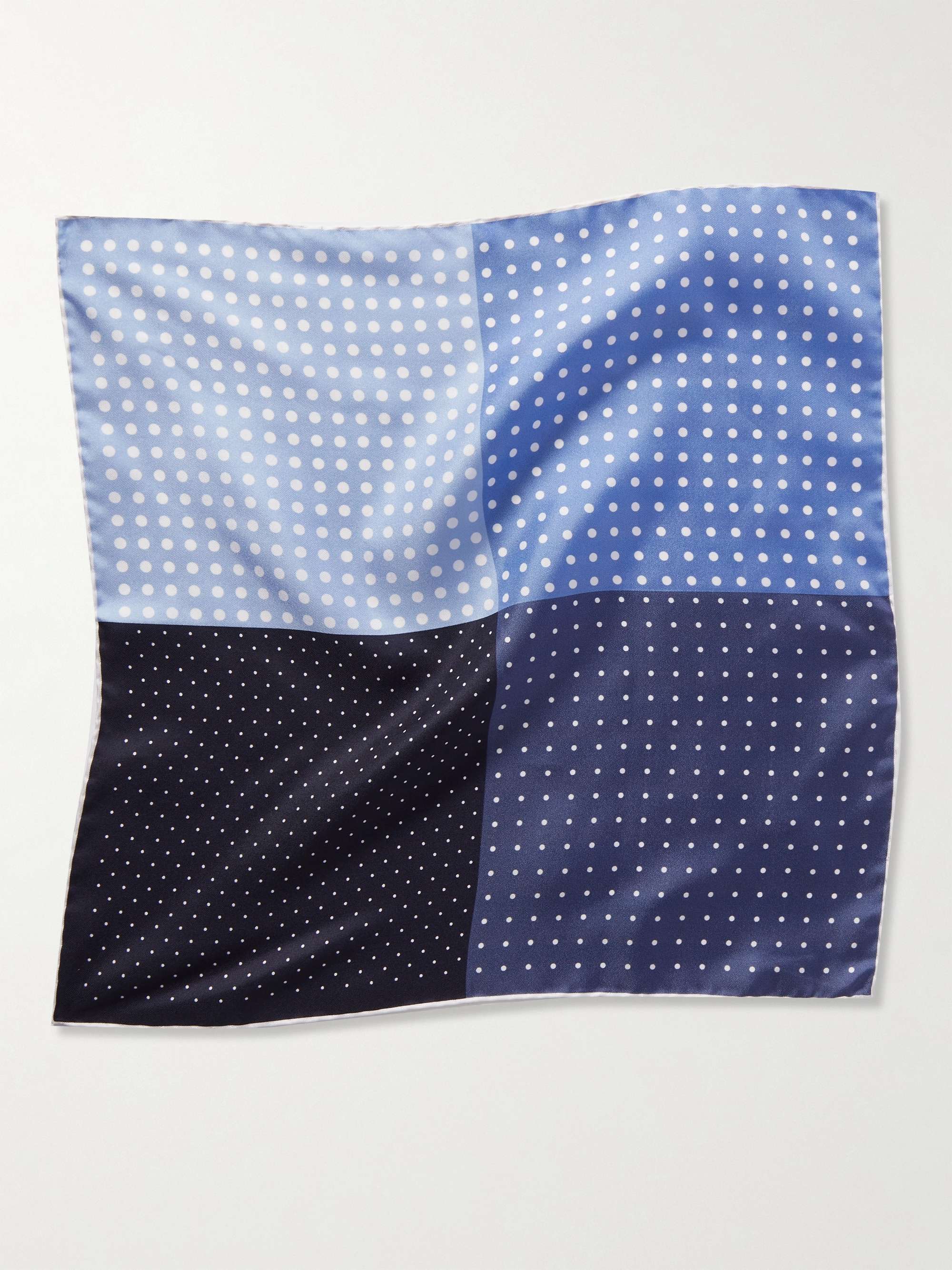 LANVIN Polka-Dot Silk-Twill Pocket Square