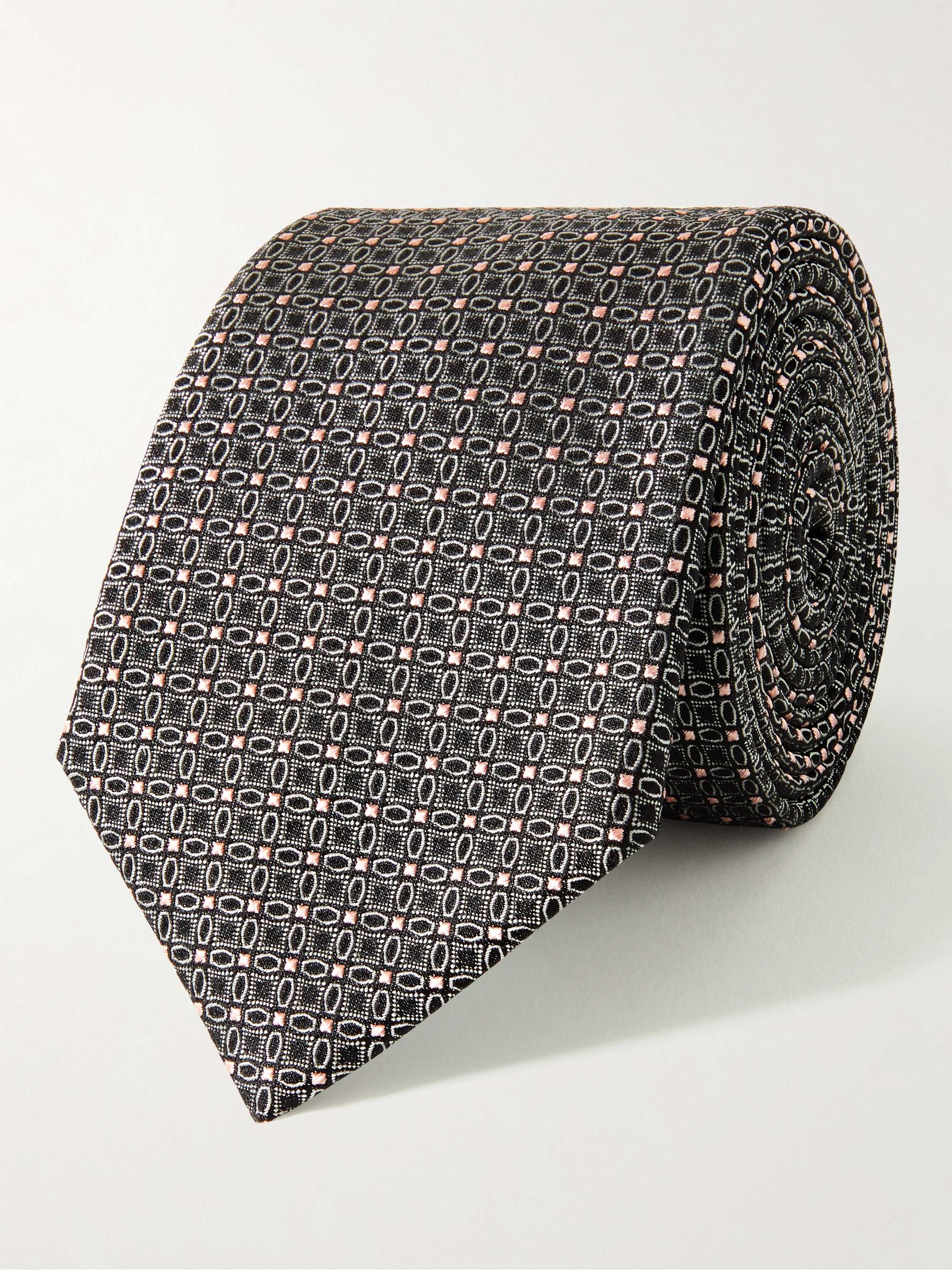 LANVIN Embroidered Silk Tie