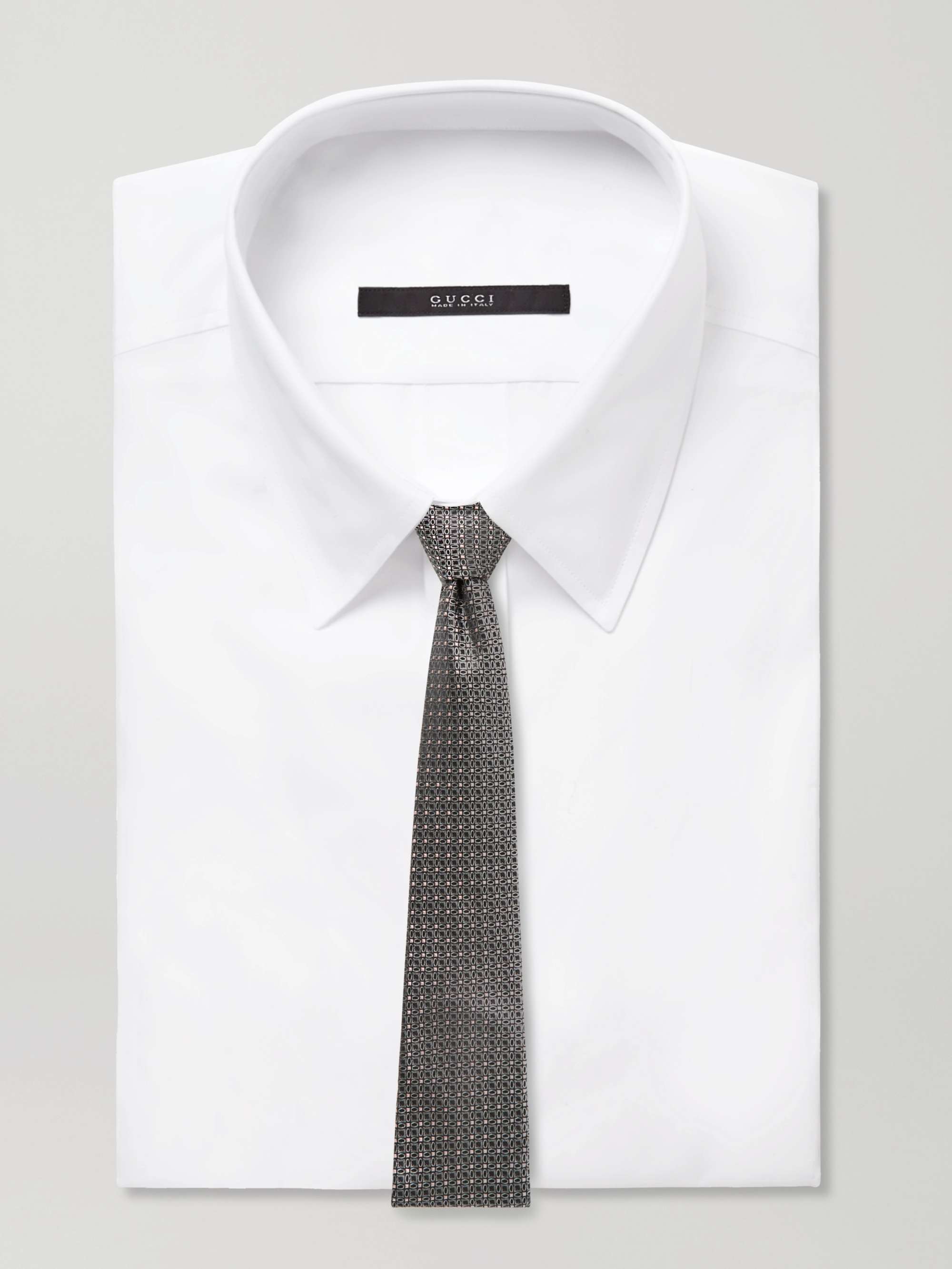 LANVIN Embroidered Silk Tie