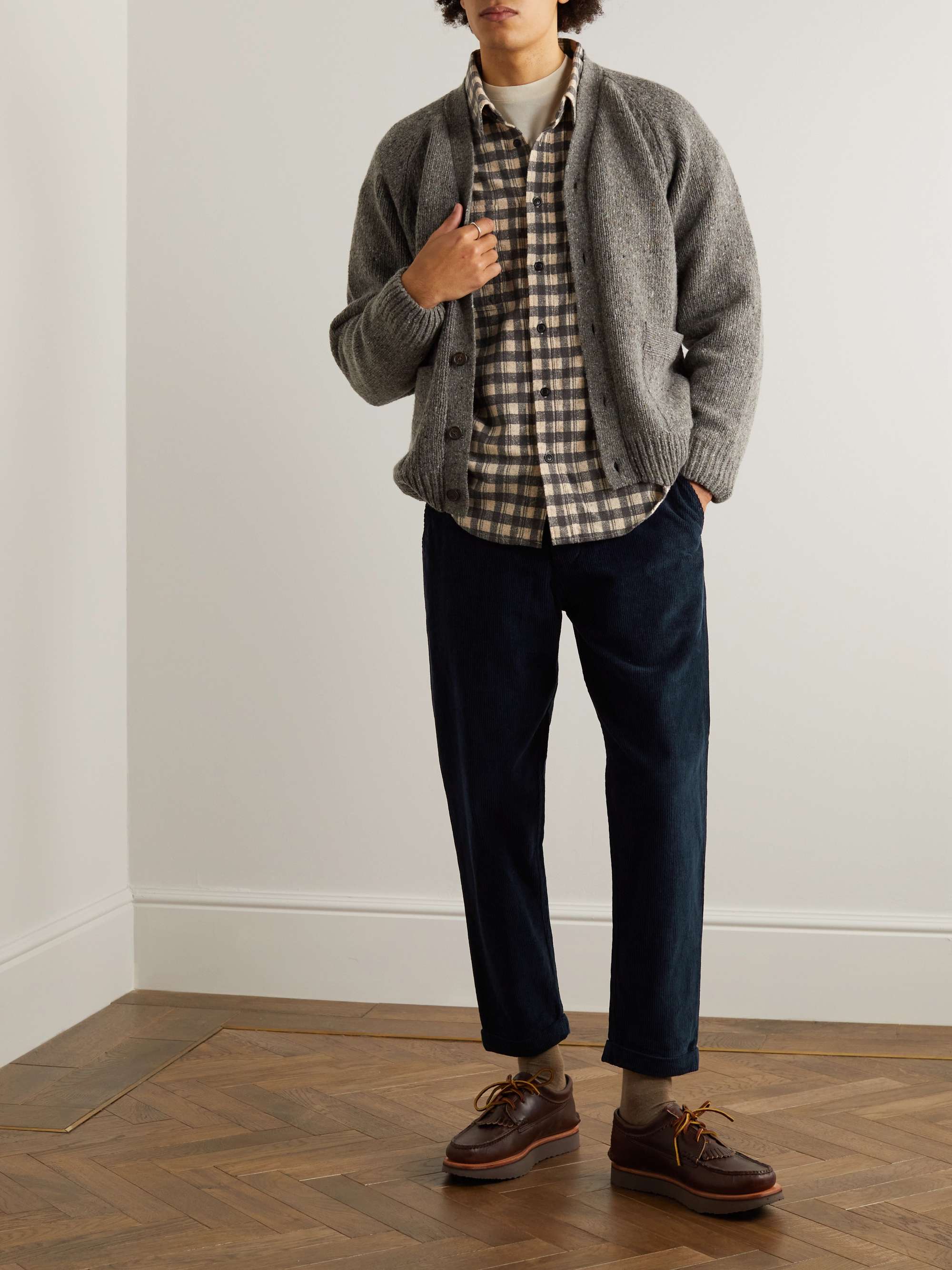 UNIVERSAL WORKS Kyoto Tapered Cotton-Corduroy Trousers