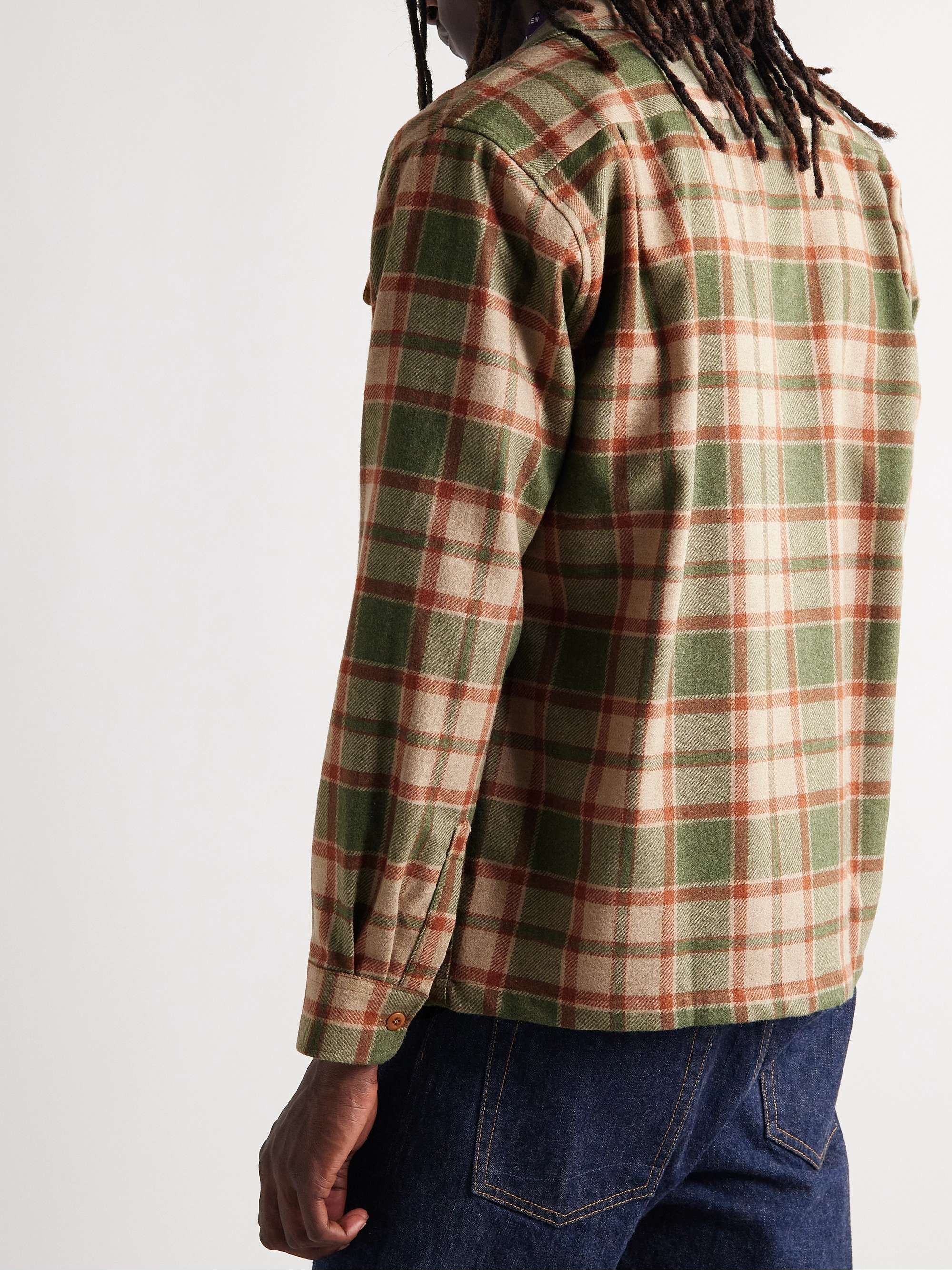 NUDIE JEANS Sten Checked Wool-Blend Flannel Shirt
