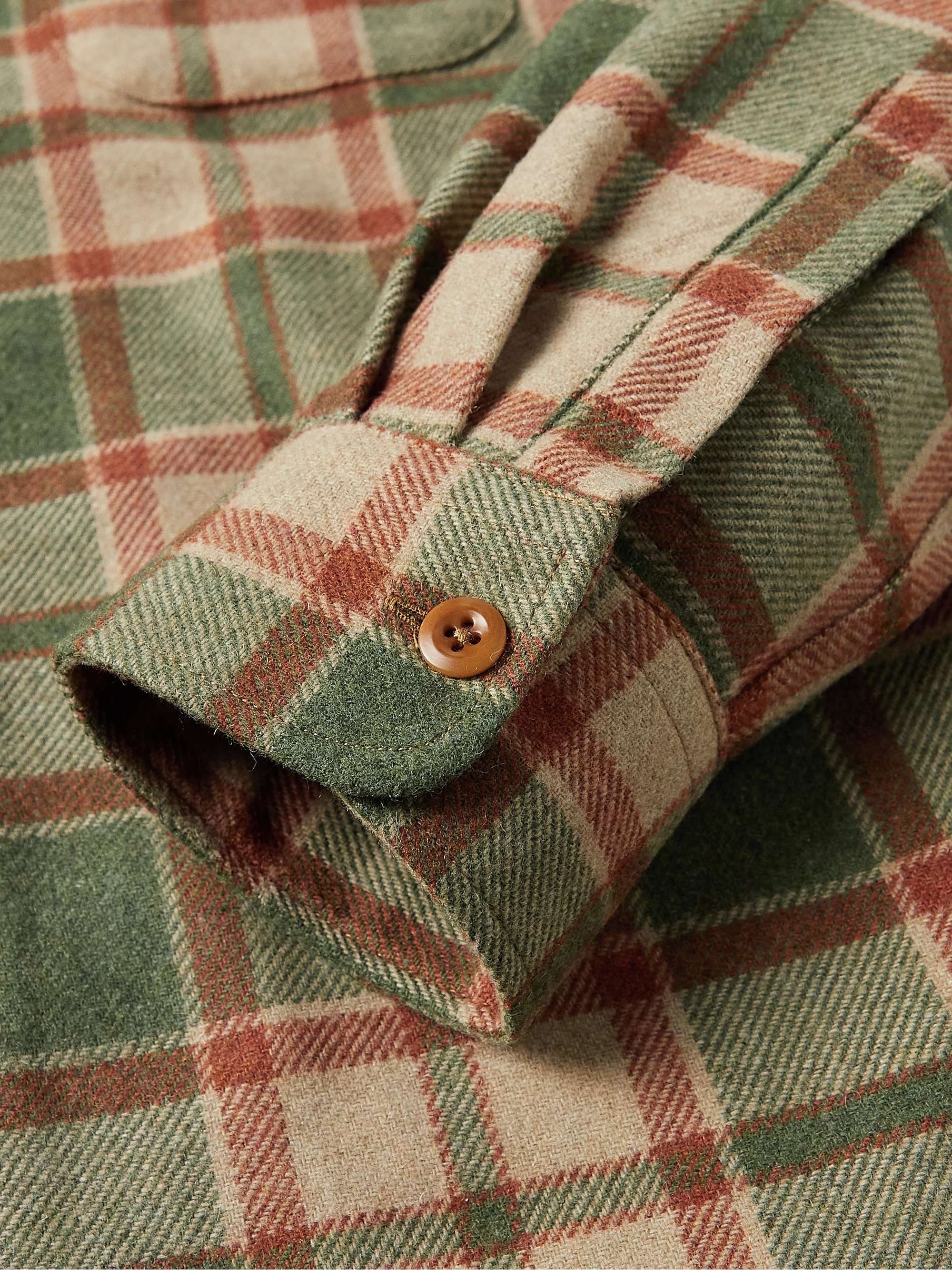 NUDIE JEANS Sten Checked Wool-Blend Flannel Shirt