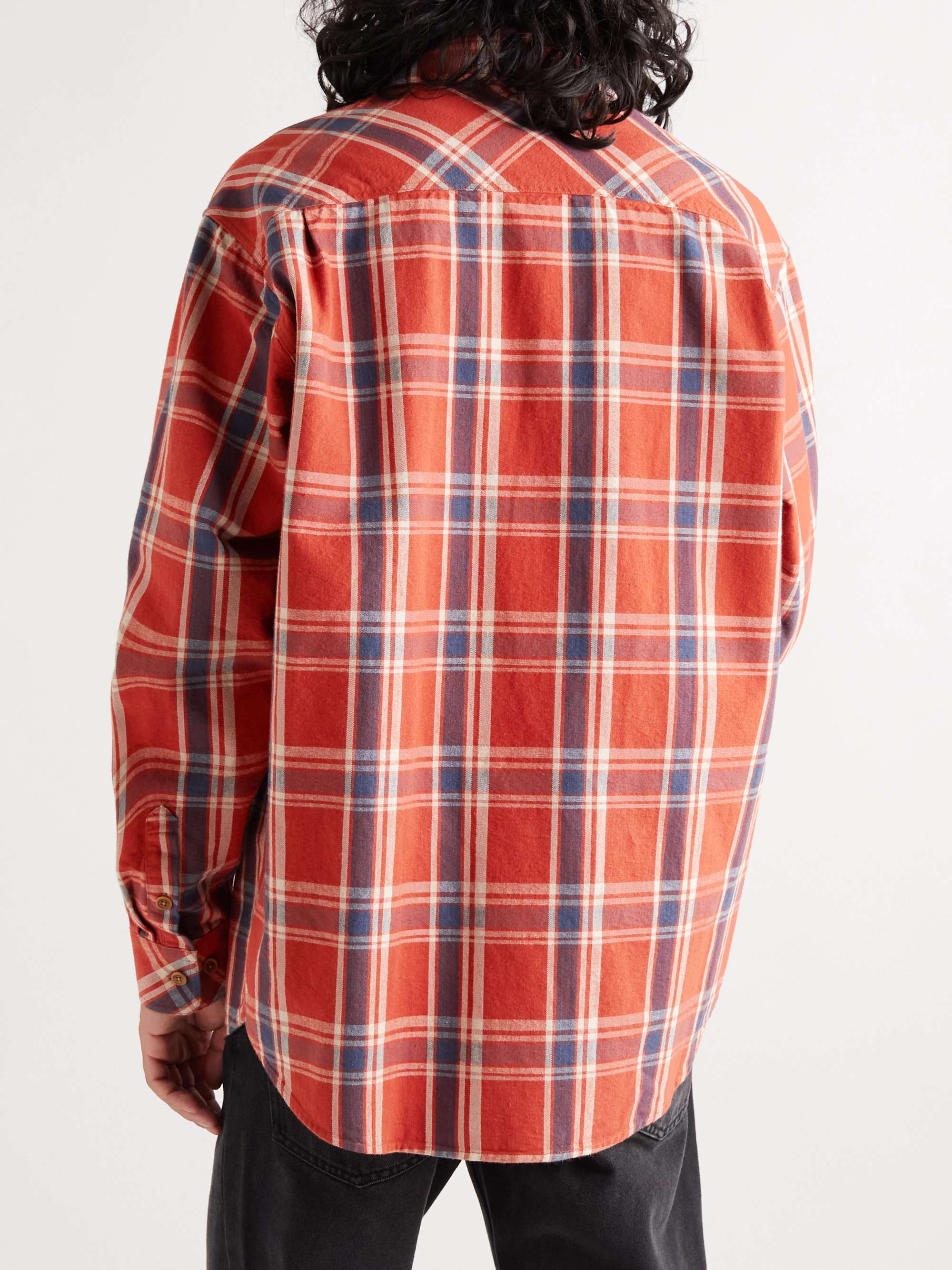 NUDIE JEANS Filip Checked Cotton-Poplin Shirt