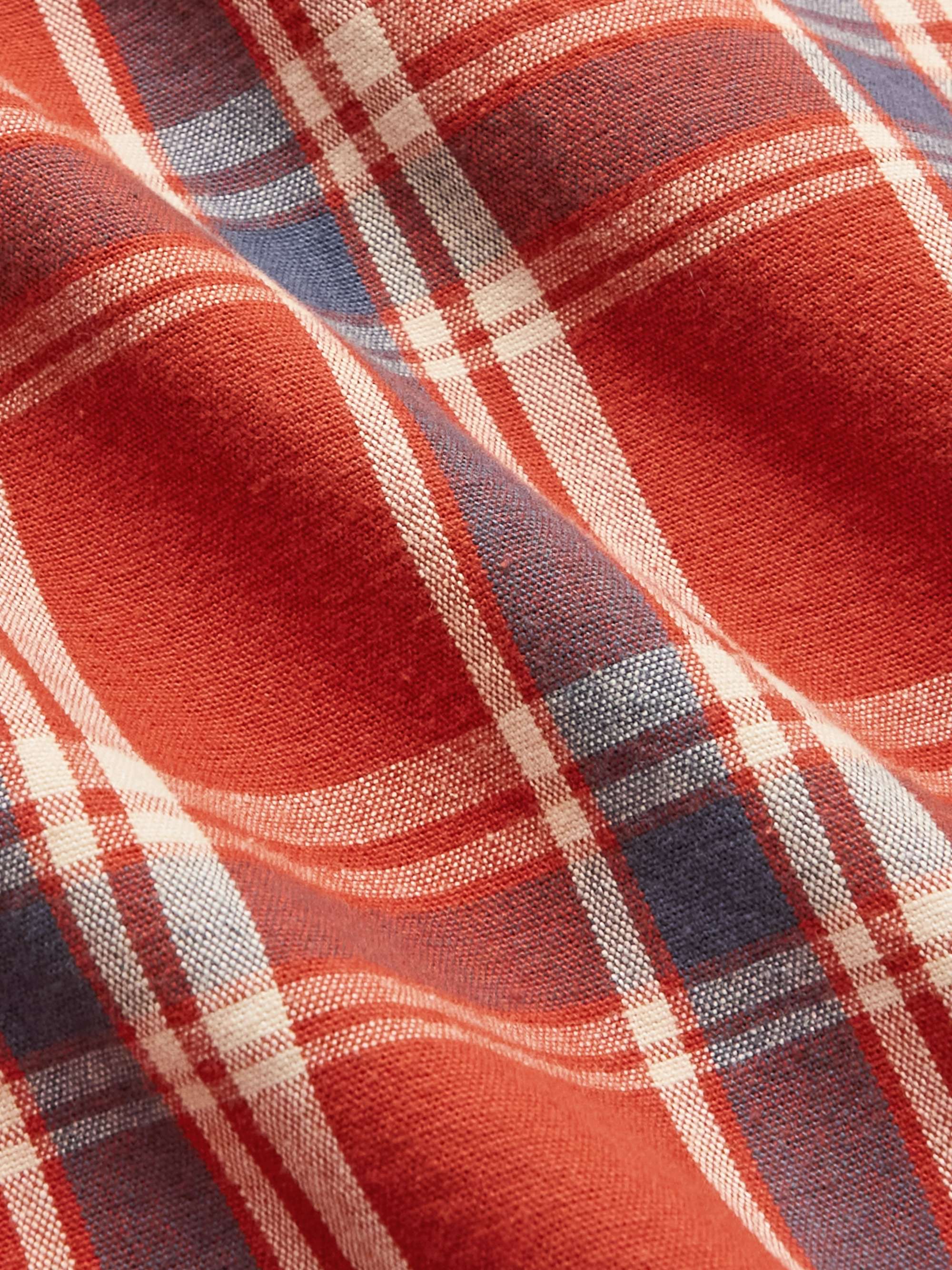 NUDIE JEANS Filip Checked Cotton-Poplin Shirt
